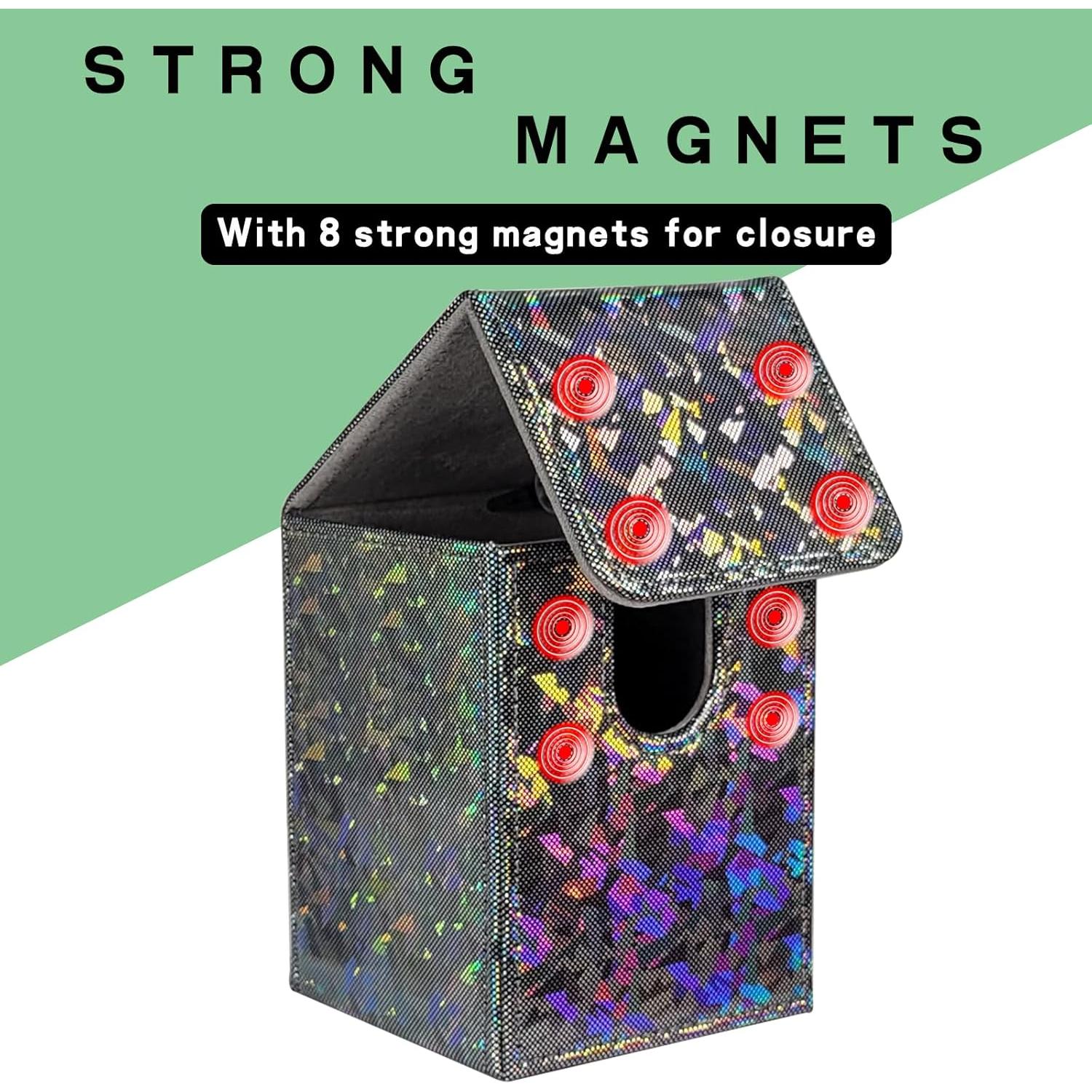 Caja de Barajas Dmoicols Negra Brillante para 100+ Cartas