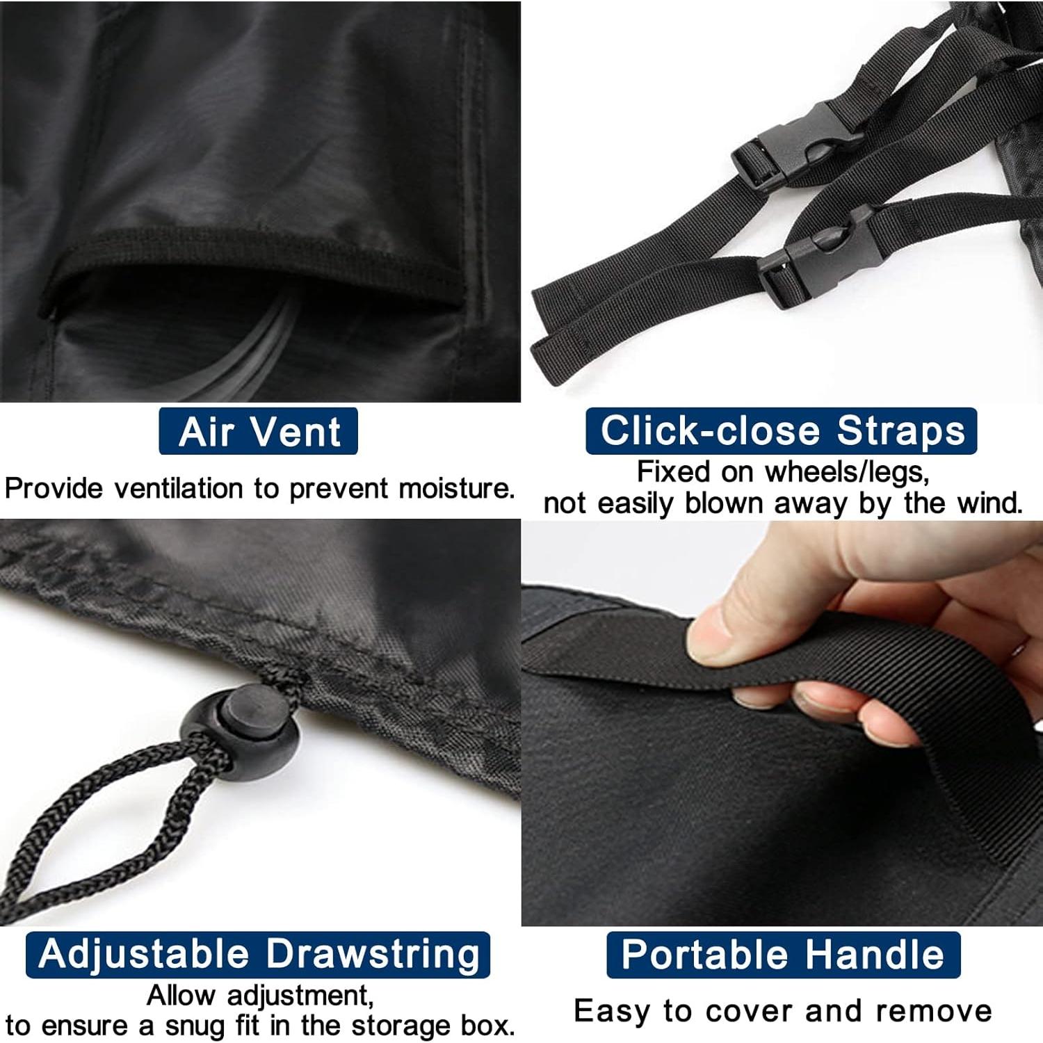 Cubierta de Caja de Deck Kingling 129x71x63 cm Impermeable