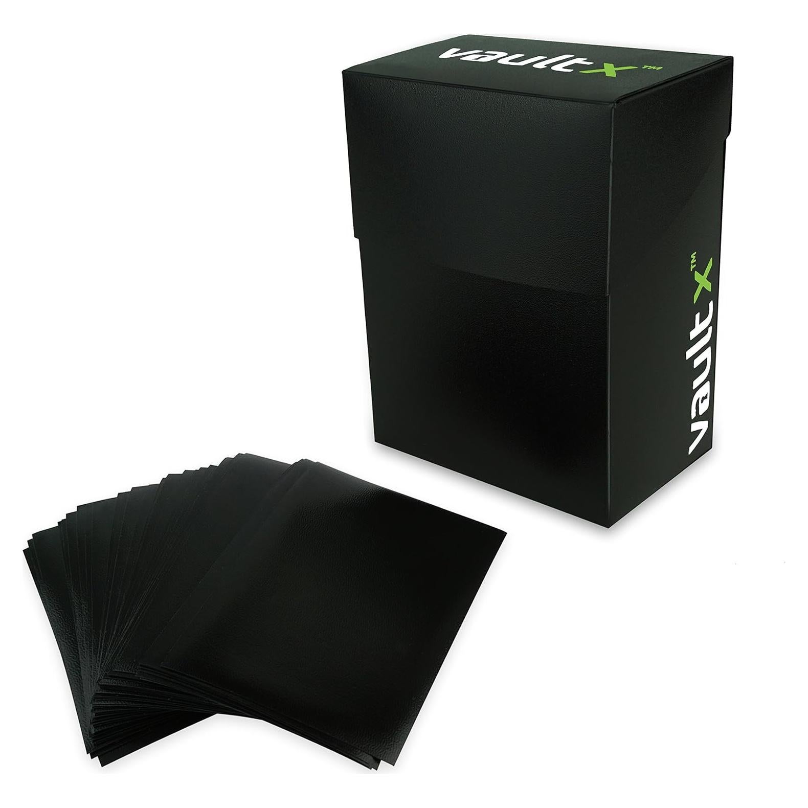 Caja de Cartas Vault X + 100 Fundas Negras para TCG