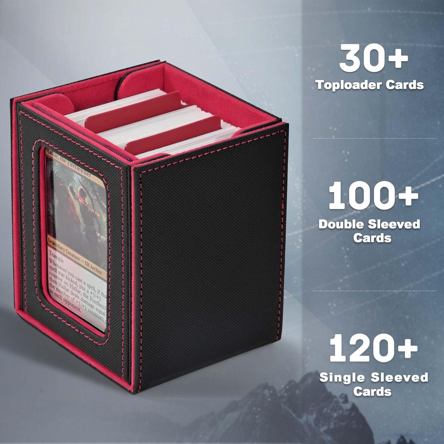 Caja de Cartas ZLCA MTG con Ventana para 100 Cartas
