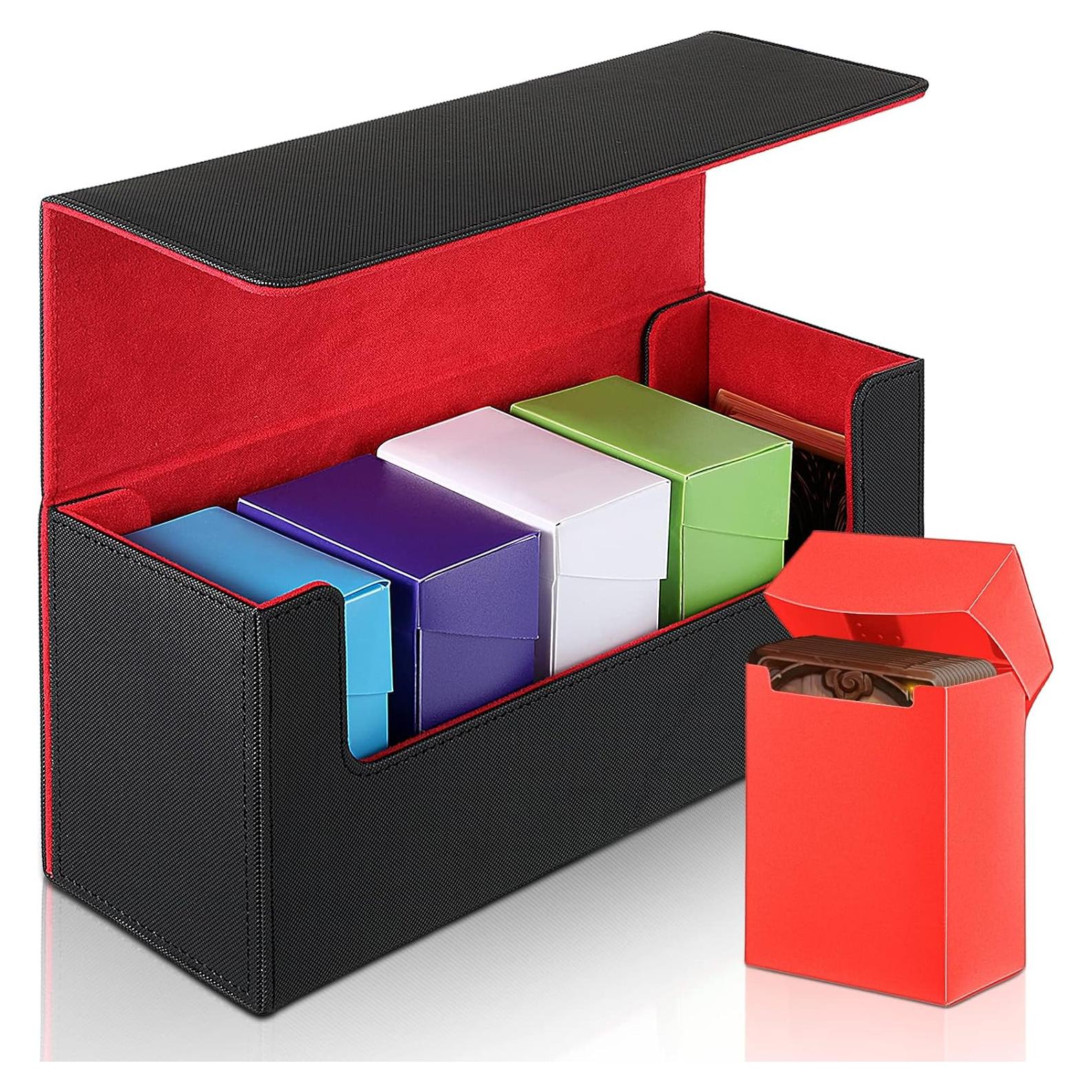 Caja de Almacenamiento de Cartas Silkfly 6 Piezas Cuero