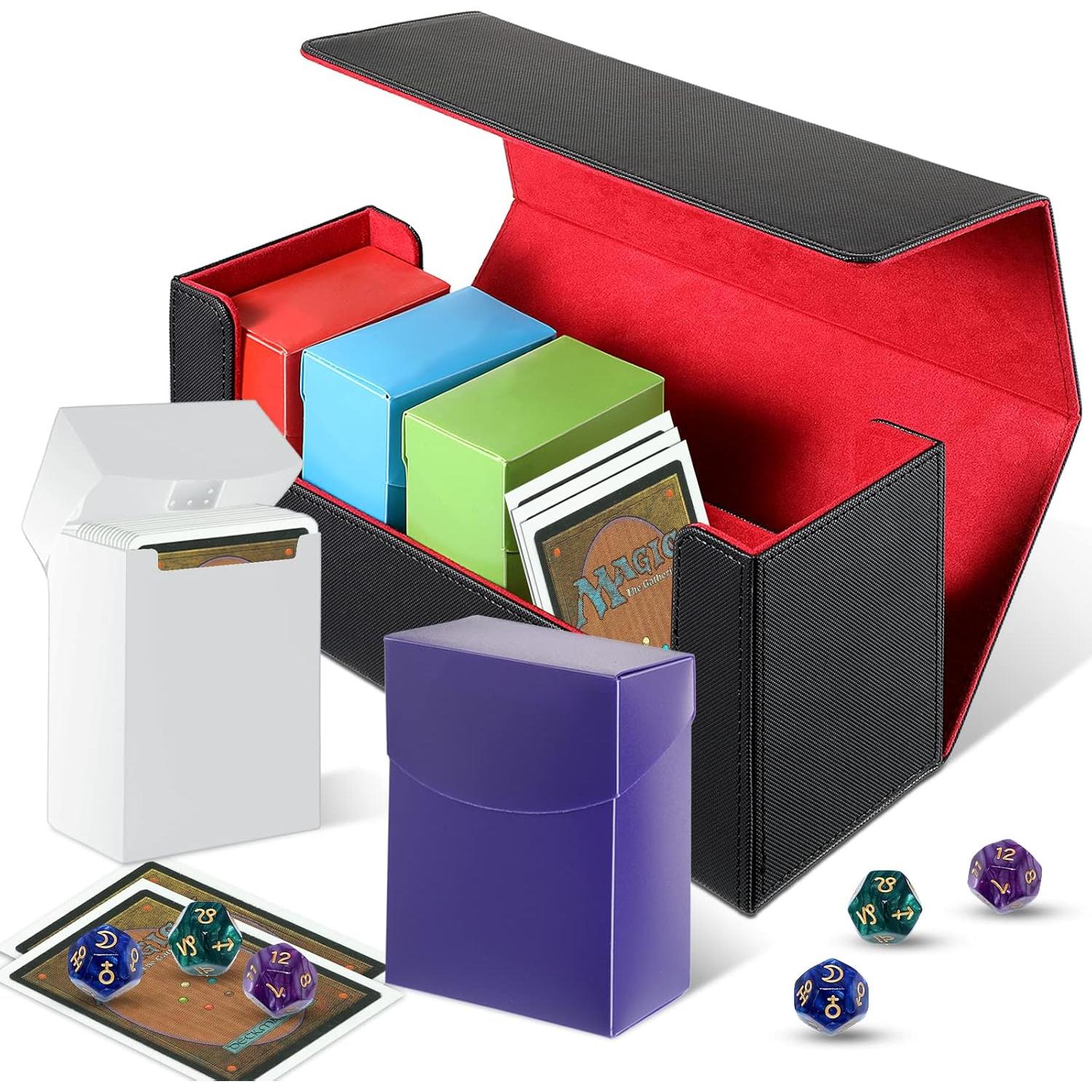 Caja de Almacenamiento de Cartas Silkfly 6 Piezas Cuero