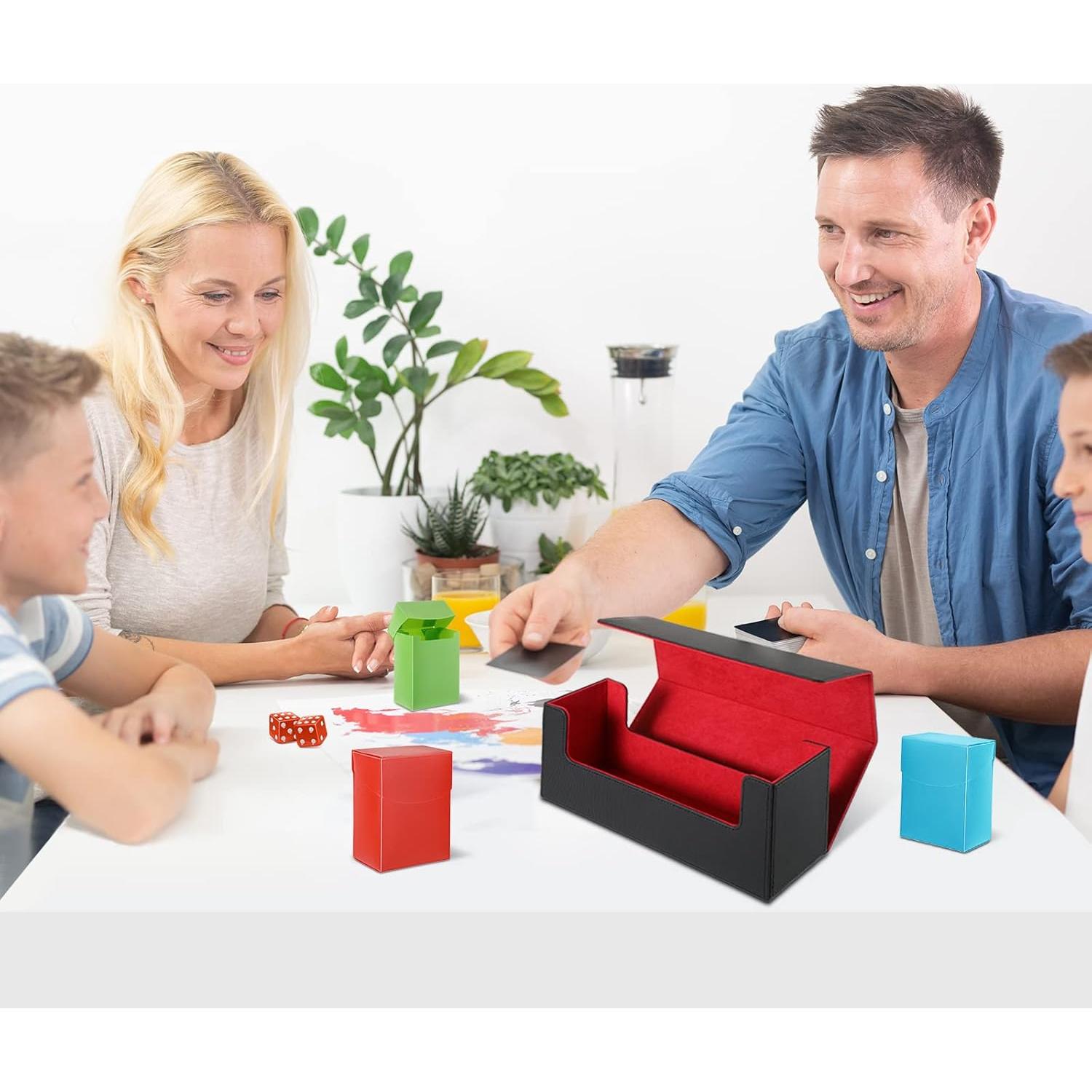 Caja de Almacenamiento de Cartas Silkfly 6 Piezas Cuero