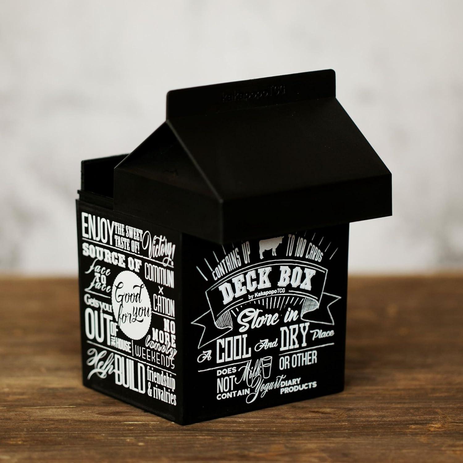 Caja de Deck KakapopoTCG Negra para Cartas y Dados