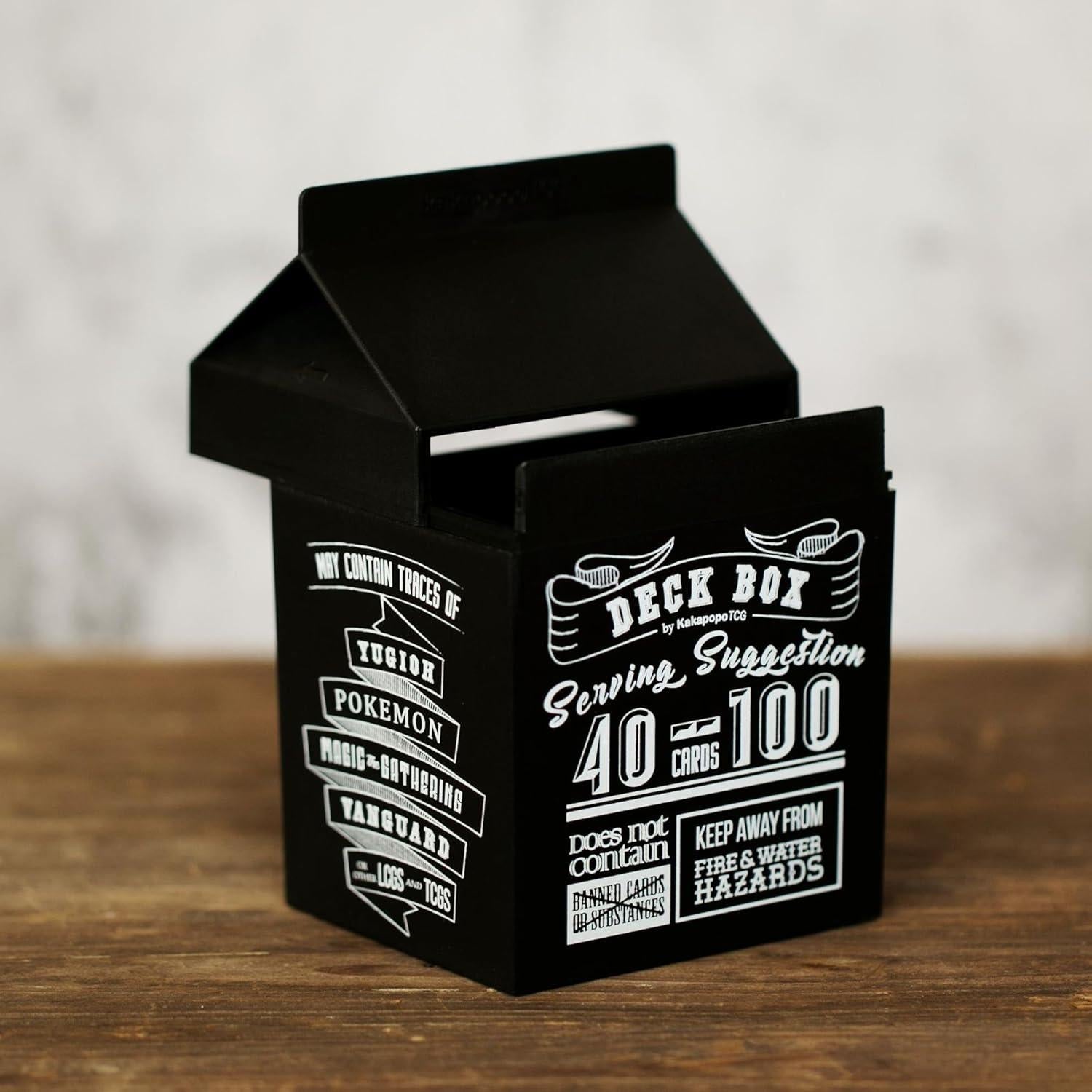 Caja de Deck KakapopoTCG Negra para Cartas y Dados