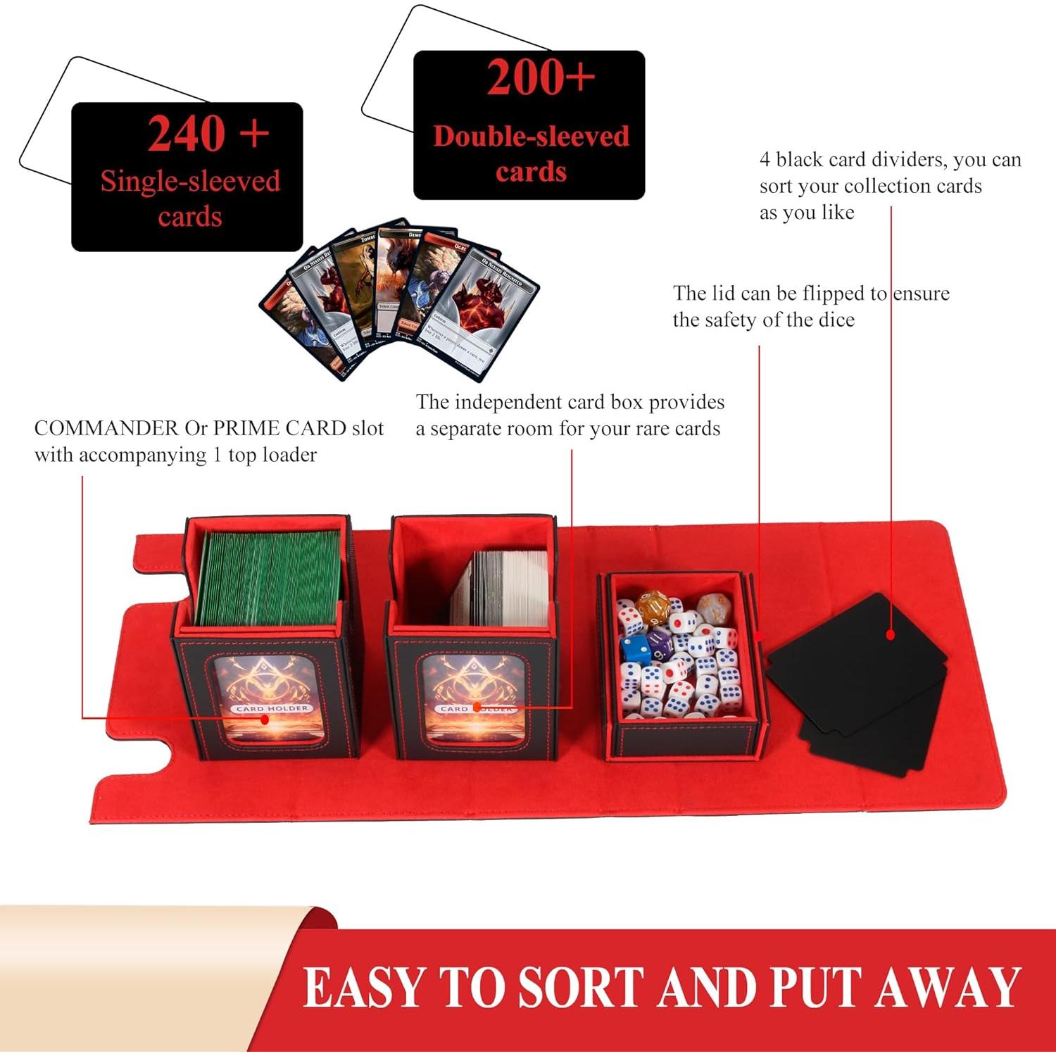 Caja de Barajas DoawBang para 240 Cartas con Cierre Magnético