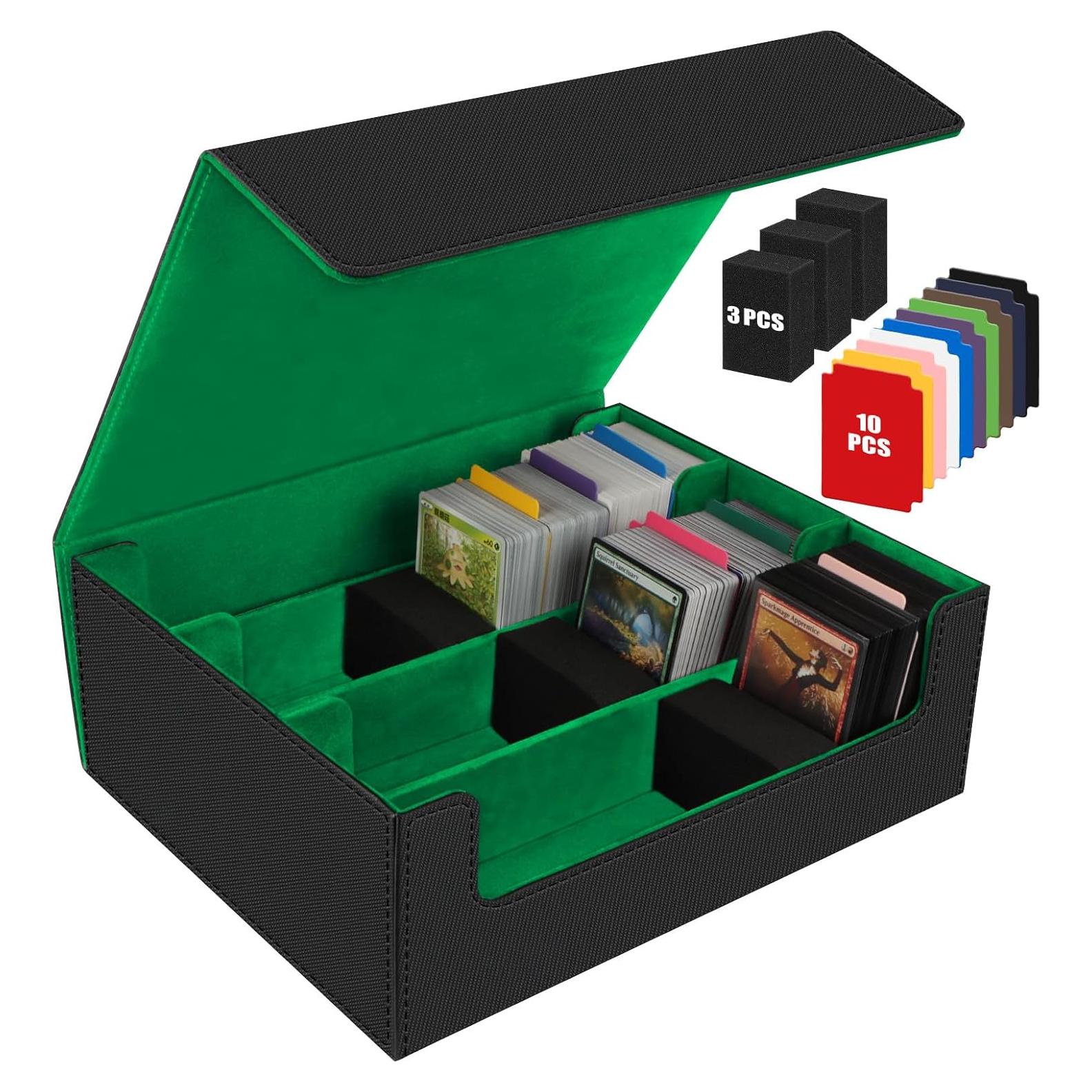 Caja de Almacenamiento de Cartas AOBOPLE 1800+ con Divisores