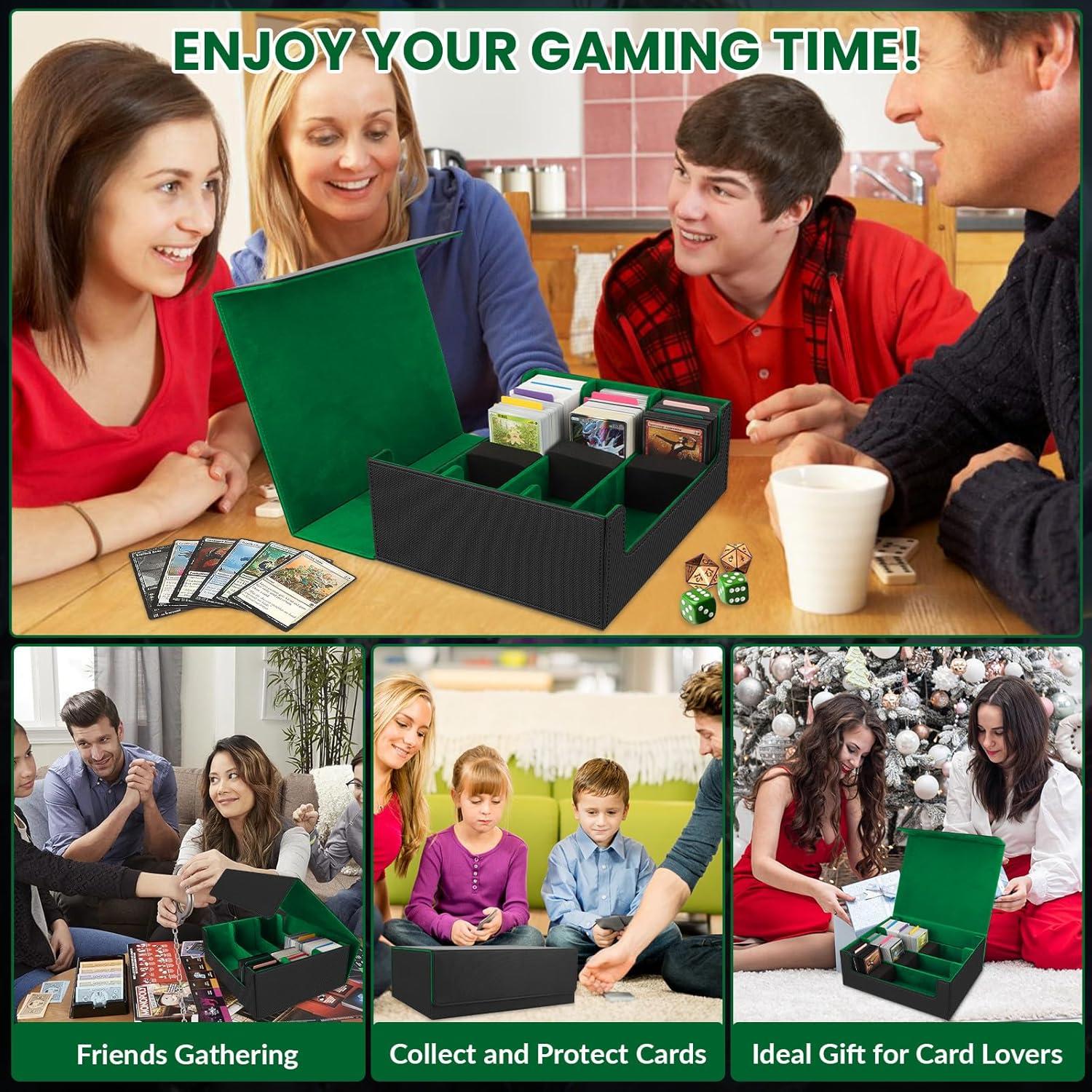 Caja de Almacenamiento de Cartas AOBOPLE 1800+ con Divisores