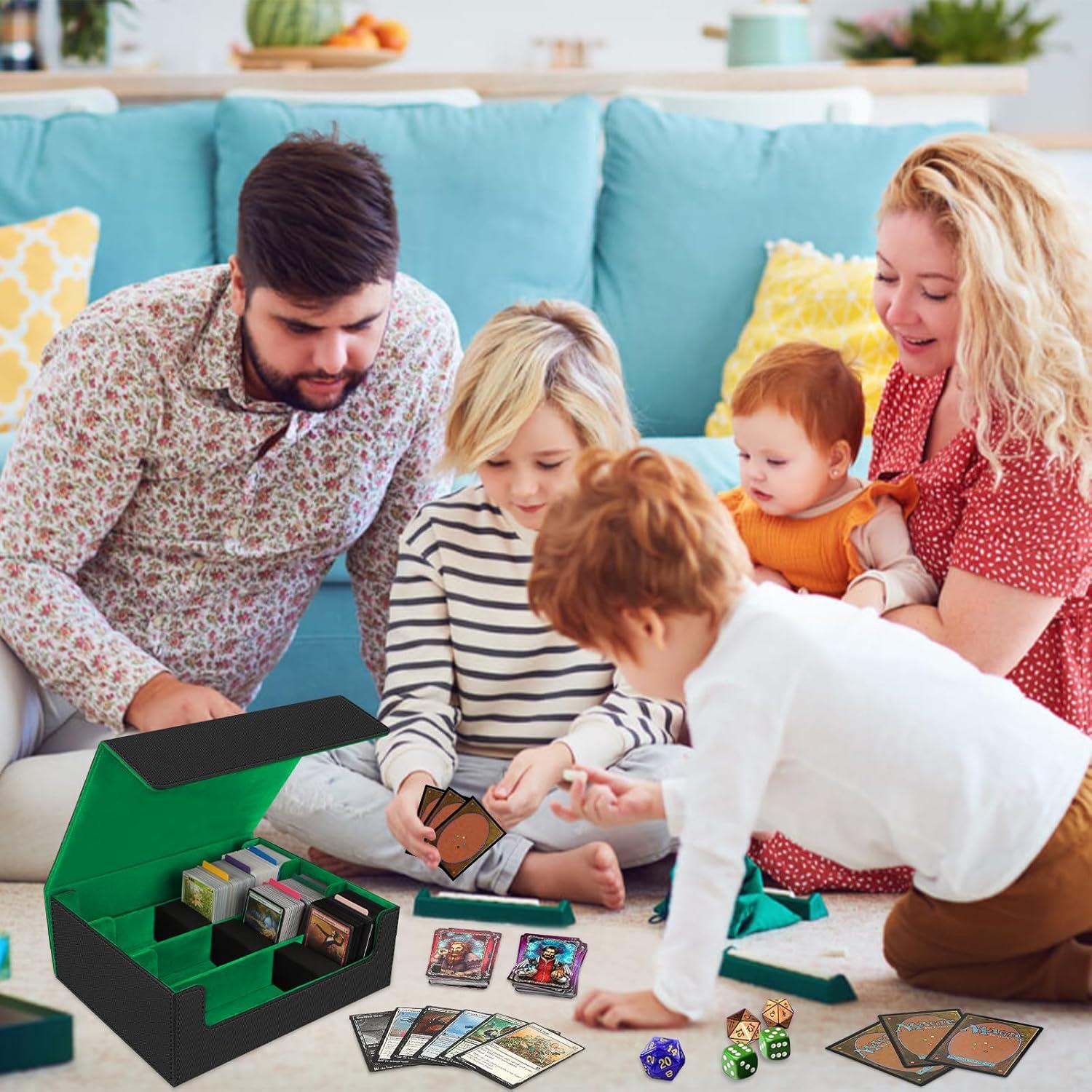 Caja de Almacenamiento de Cartas AOBOPLE 1800+ con Divisores