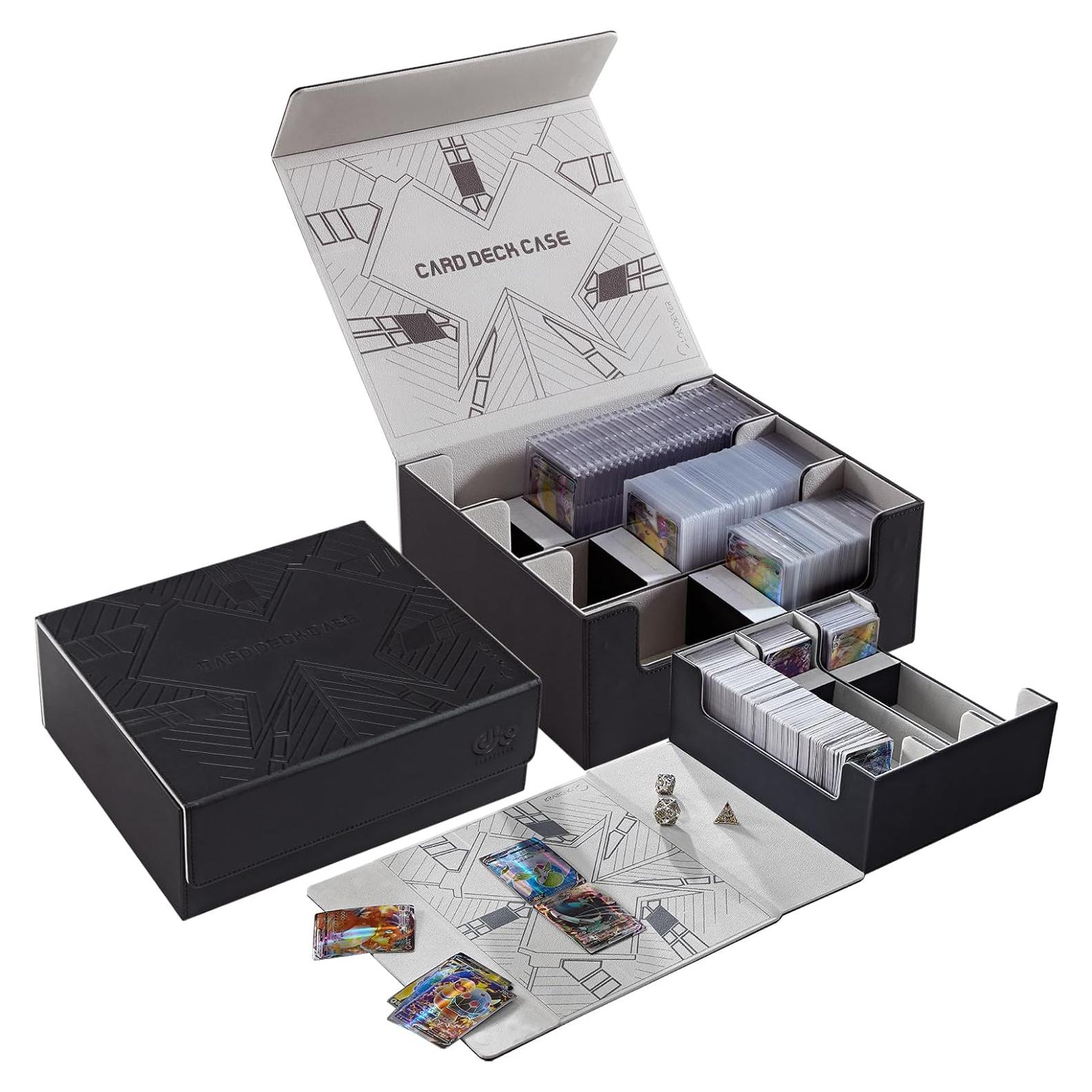 Caja de Almacenamiento de Cartas Cloudever PU Negra 456 Cargas