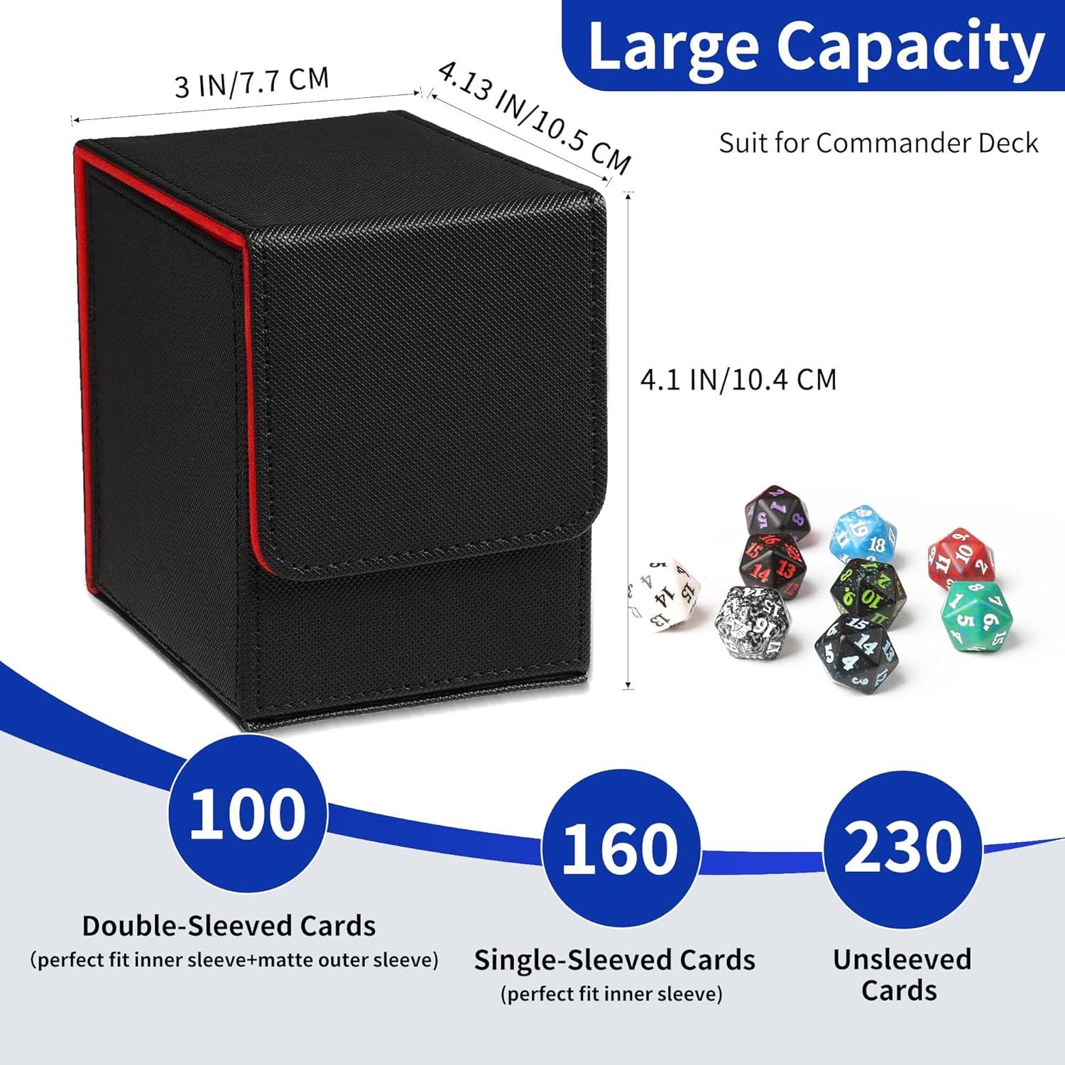 Caja de Barajas Zettokete para 80 Cartas Doble Manga, Negra