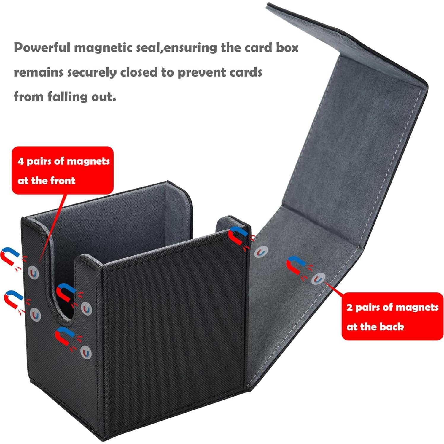 Caja de Barajas Zettokete para 80 Cartas Doble Manga, Negra
