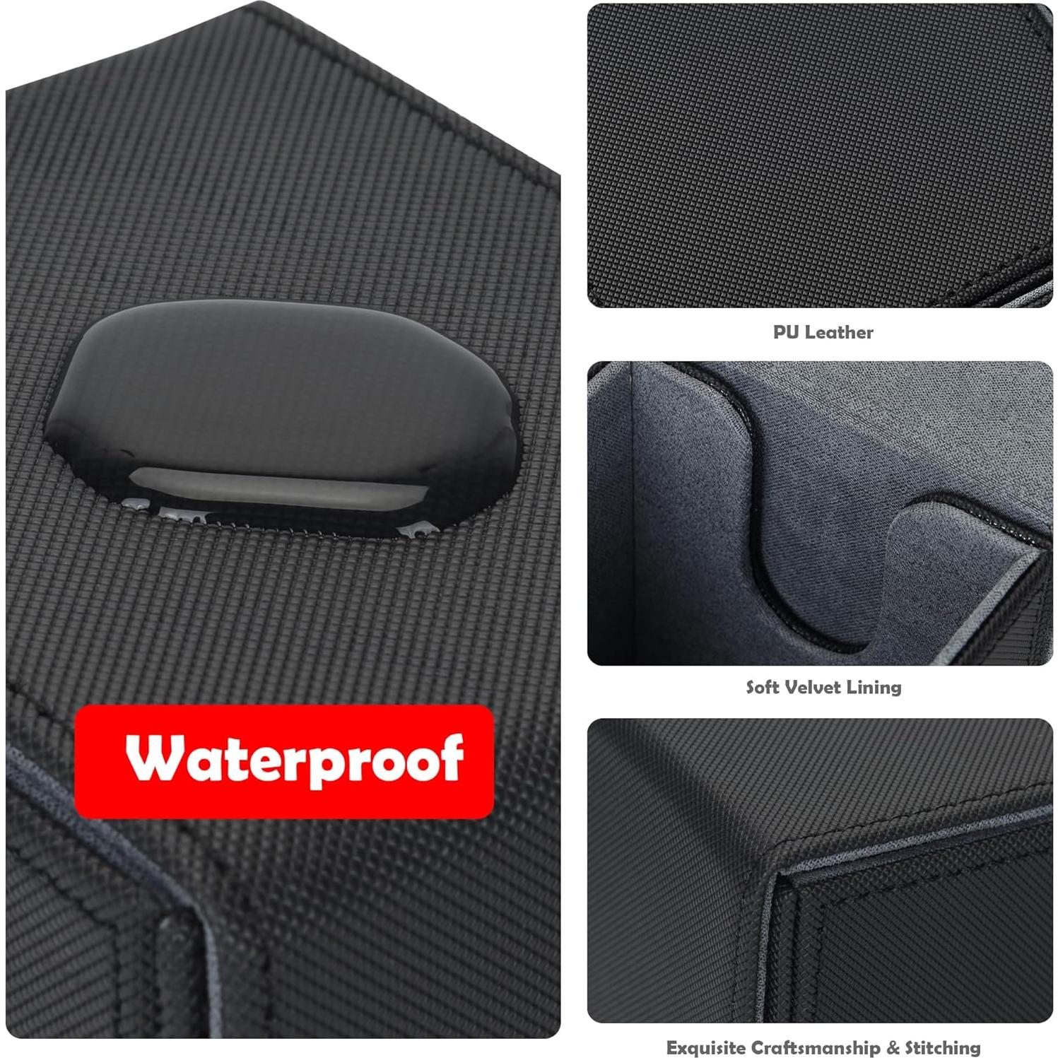 Caja de Barajas Zettokete para 80 Cartas Doble Manga, Negra