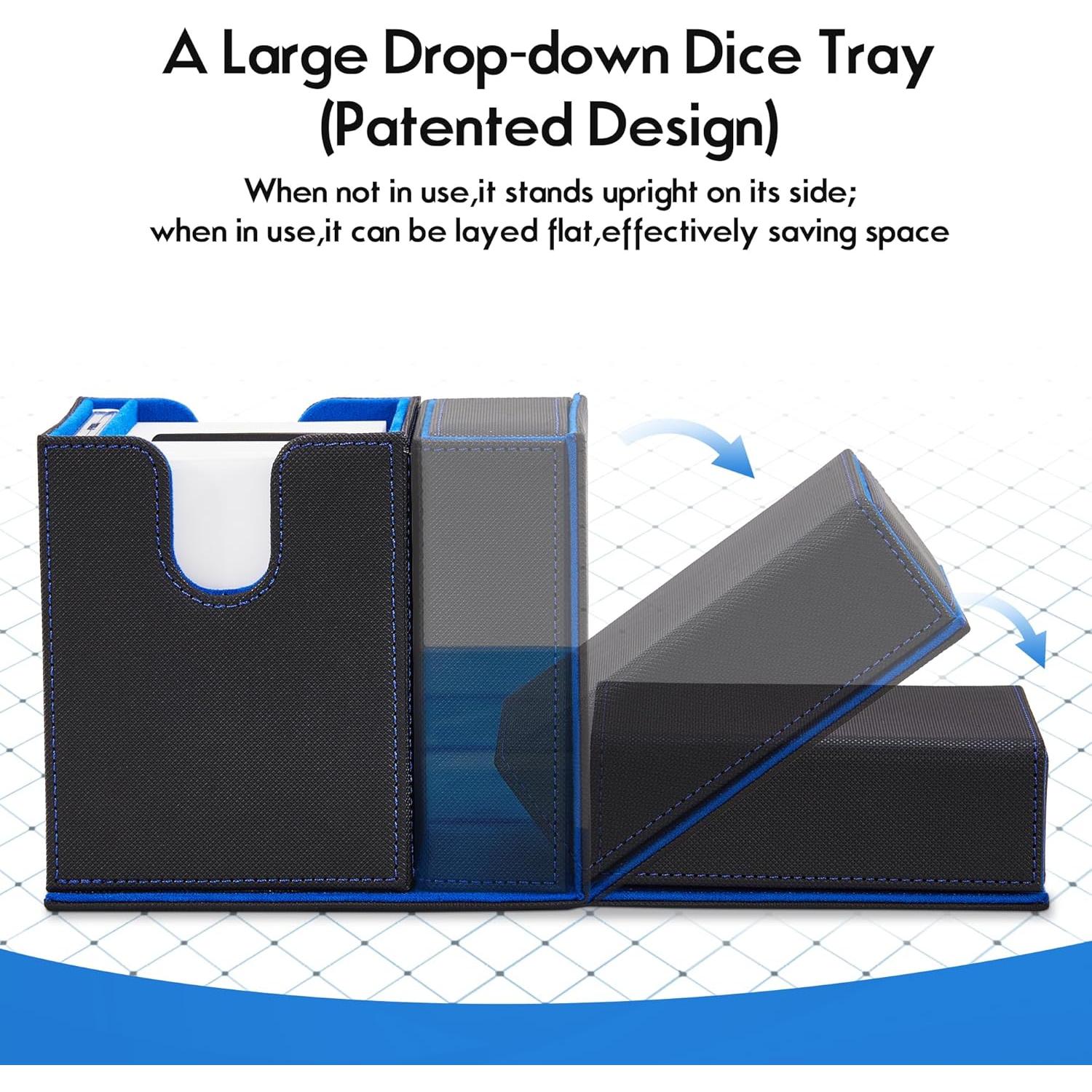 Caja Deck Commander Zettokete para 100+ Cartas - Negro/Azul