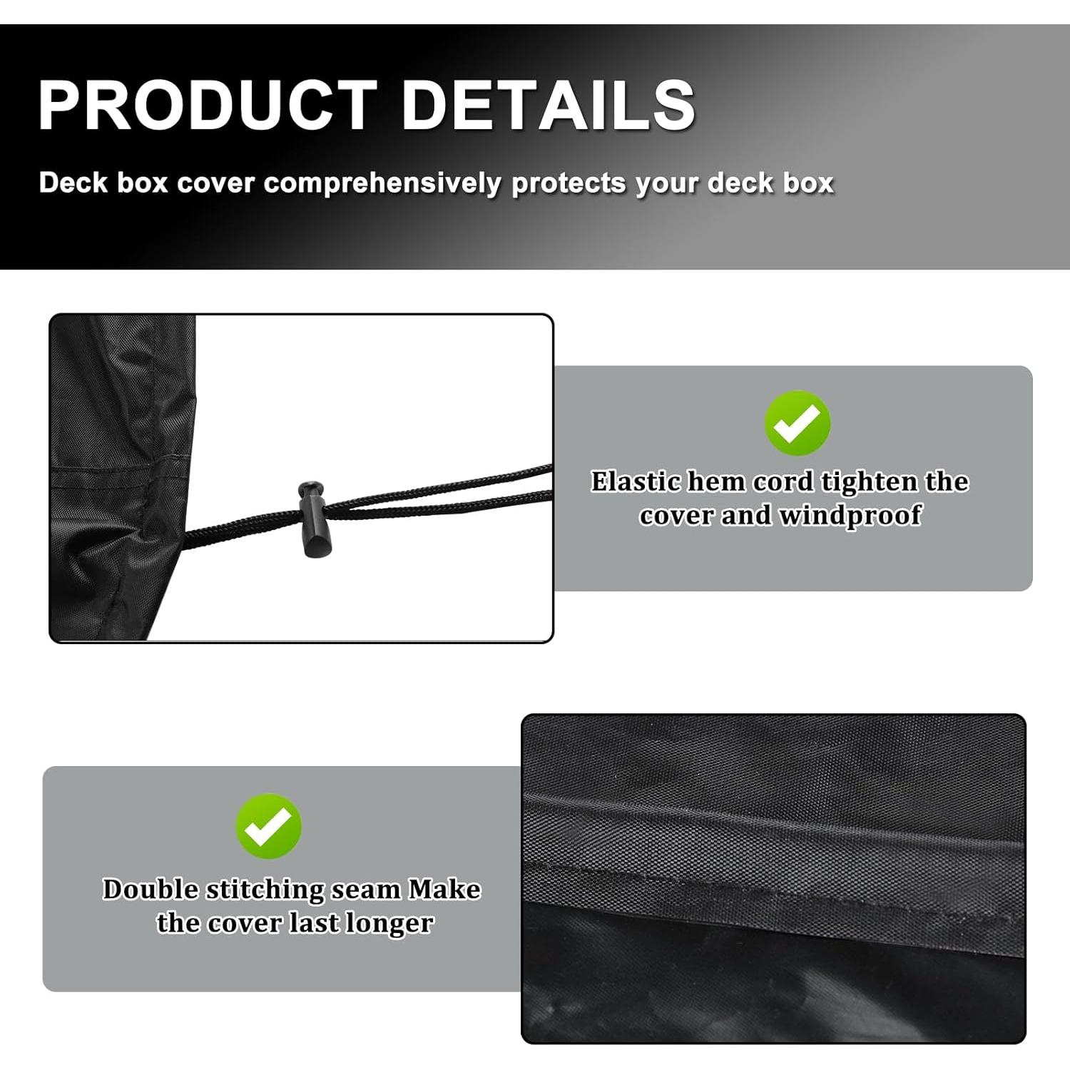 Cubierta de Almacenamiento ZUCONKITCH 124x61x64cm Impermeable