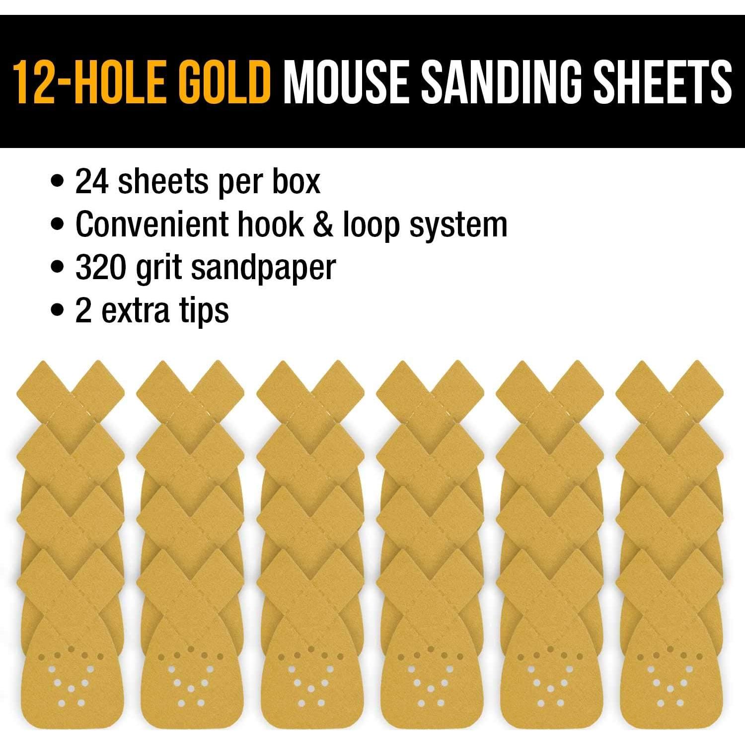 Discos de Lija Dura-Gold 320 Grit Triángulo 24 Unidades