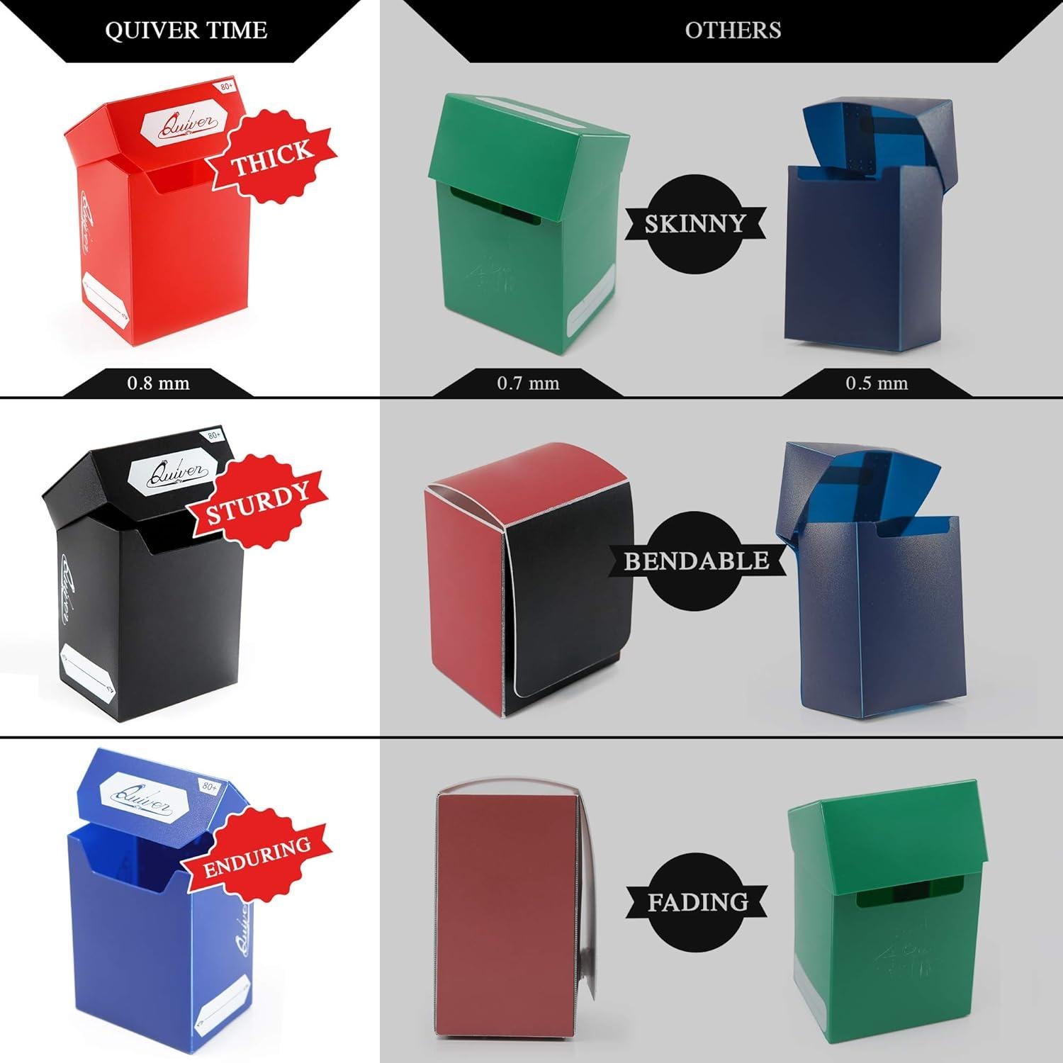 Caja de Cartas Quiver Time 80+ Set de 5 Colores