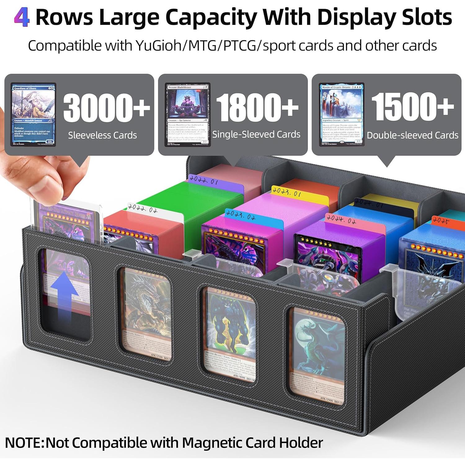 Caja de Almacenamiento de Cartas Miroddi 3000+ con Divisores