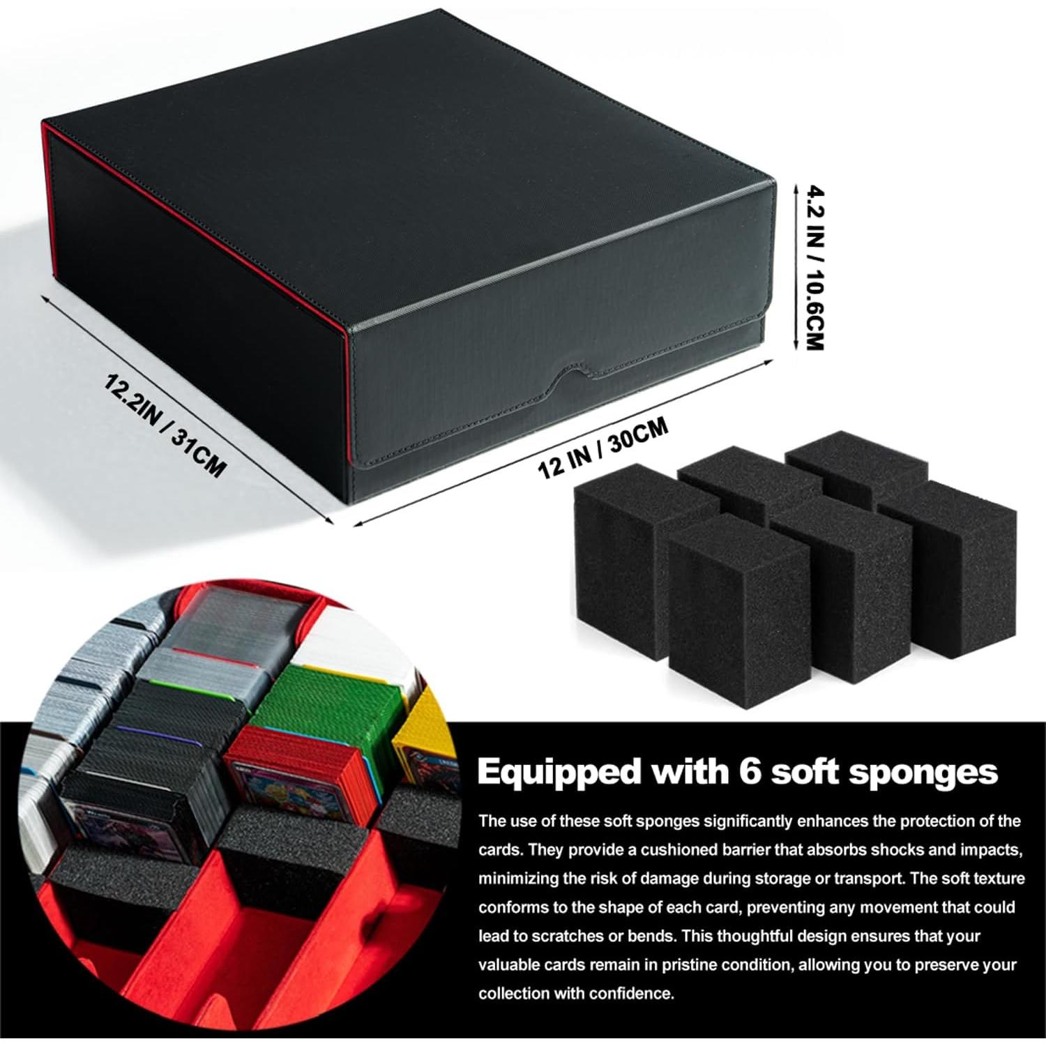 Caja de Almacenamiento de Cartas Trading ArtBoutiq 3200 - Negro/Rojo