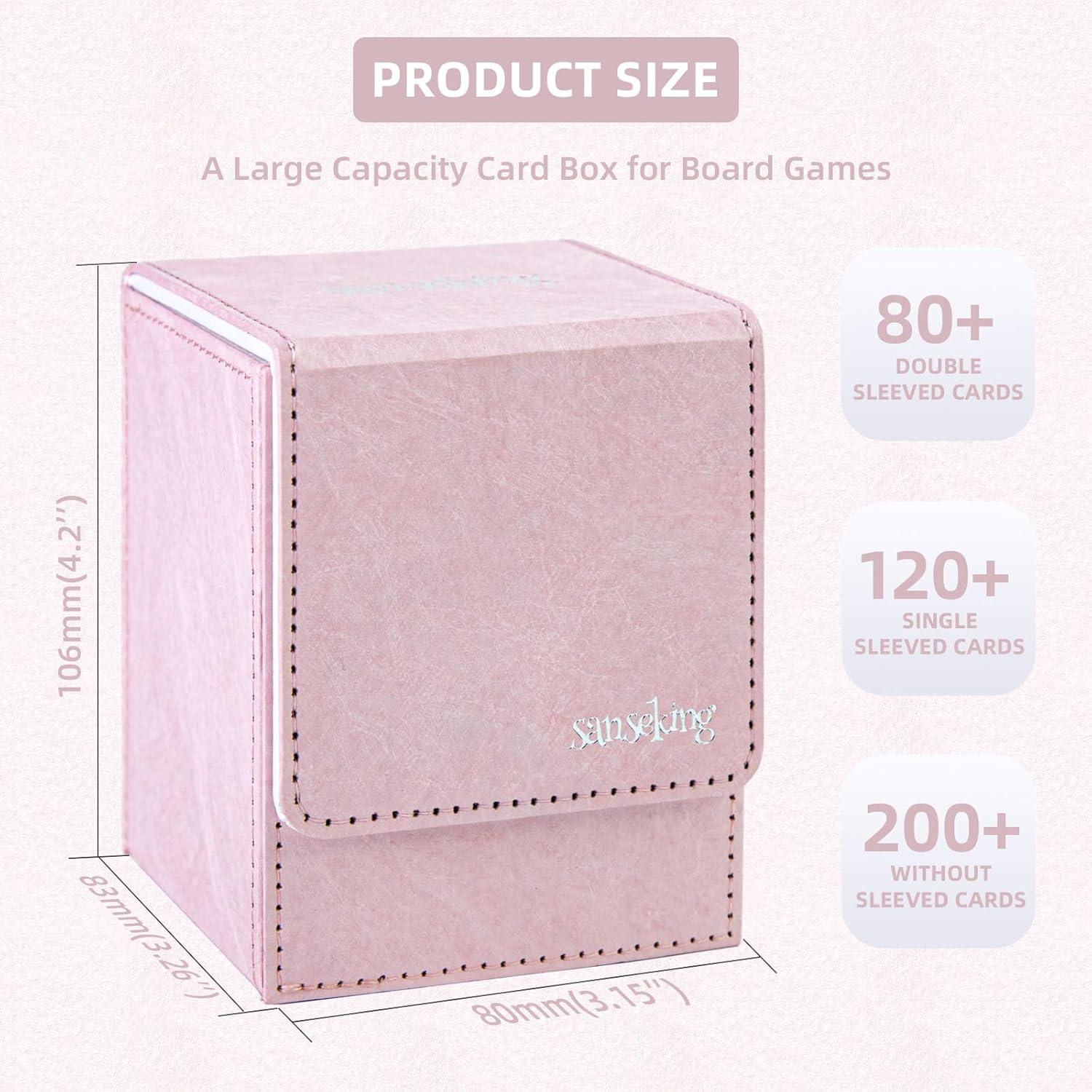 Caja de Barajas Sanseking Rosa Vertical para 100 Cartas TCG