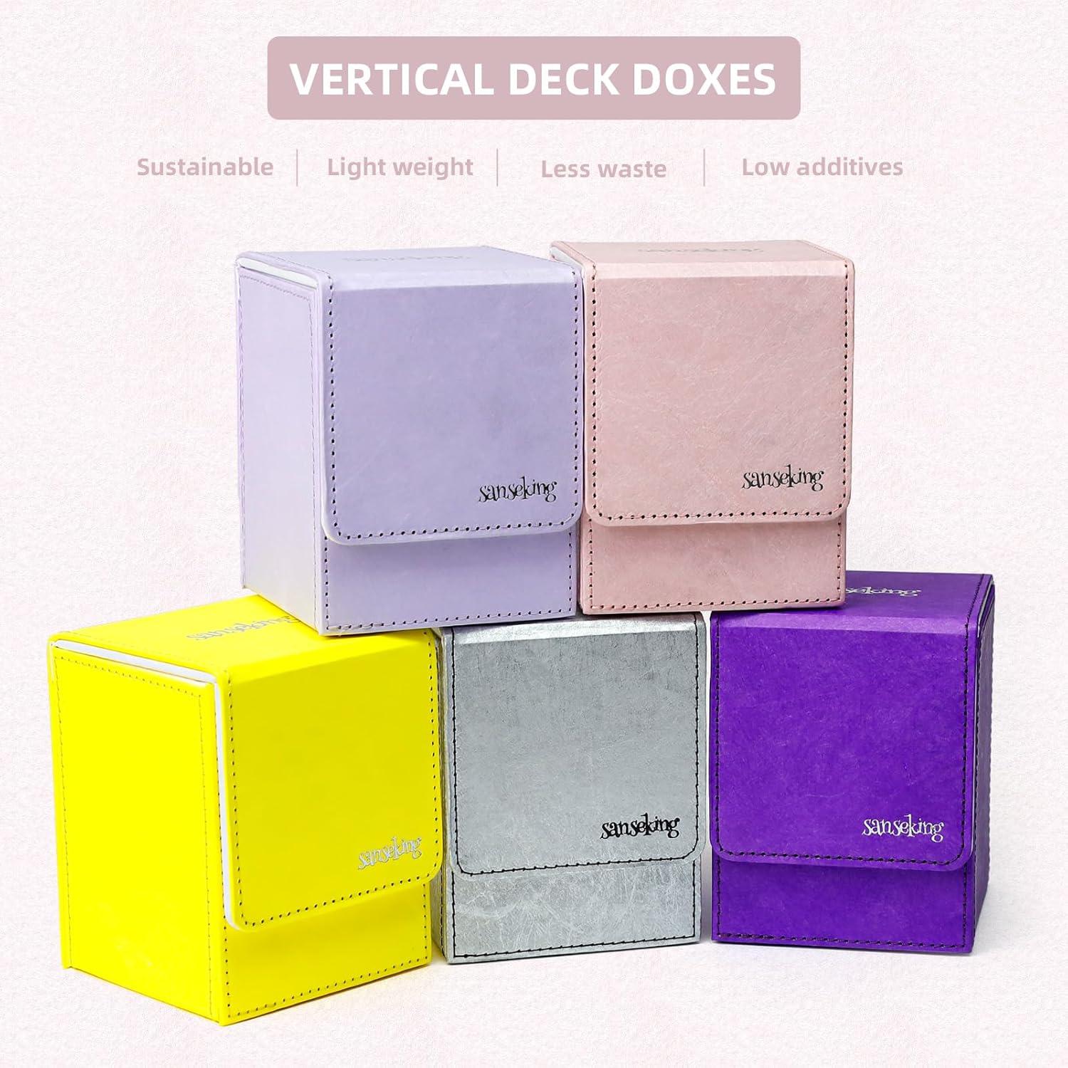 Caja de Barajas Sanseking Rosa Vertical para 100 Cartas TCG