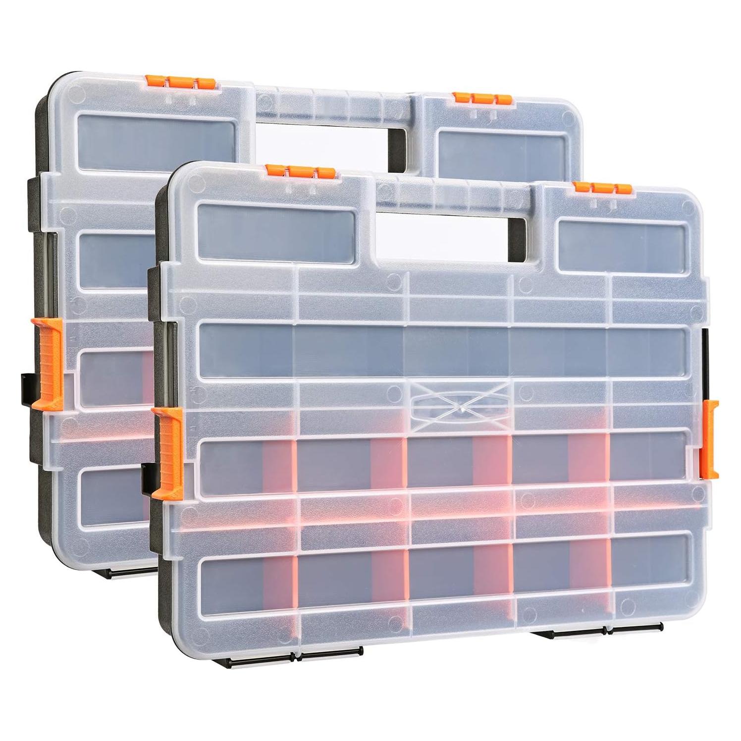 MIXPOWER Caja de Herramientas 34 Compartimentos Negro/Naranja