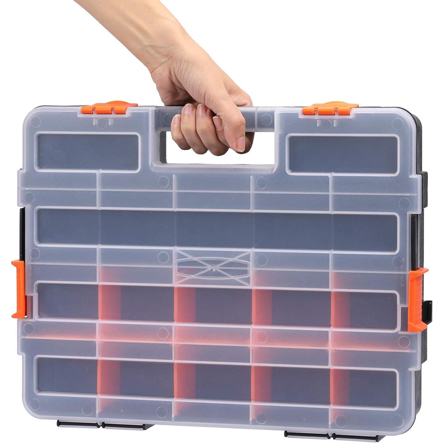 MIXPOWER Caja de Herramientas 34 Compartimentos Negro/Naranja