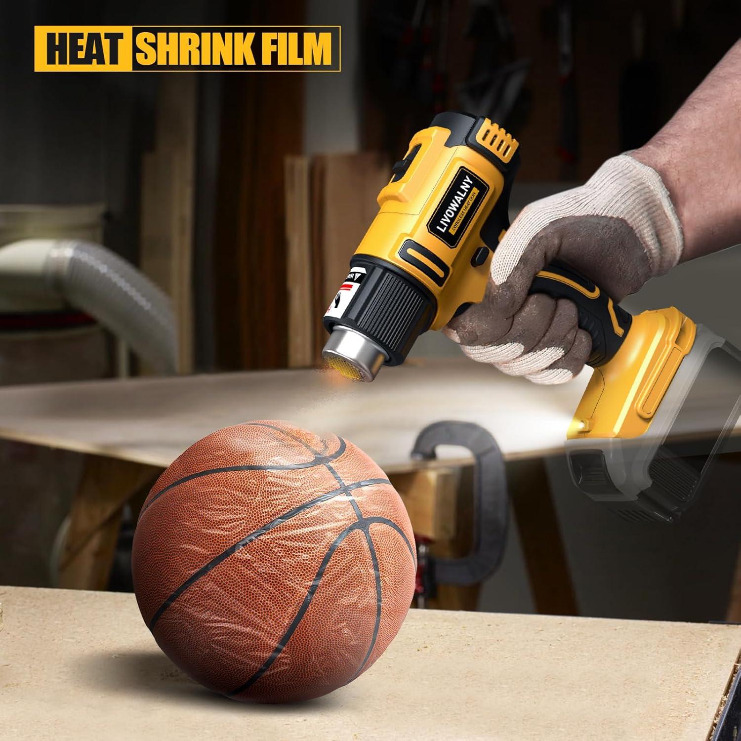 Pistola de Calor Inalámbrica LIVOWALNY 350W Dewalt 20V