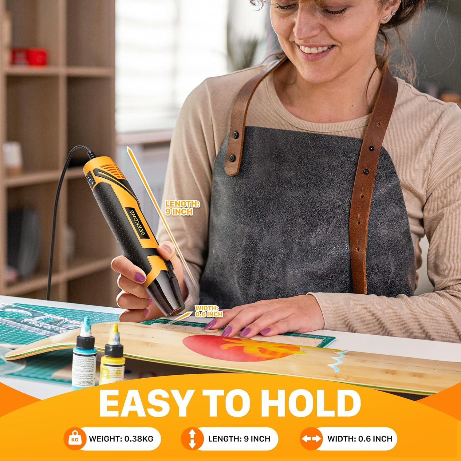 Pistola de Calor SEEKONE HG350 350W 2 Temperaturas 260-450C