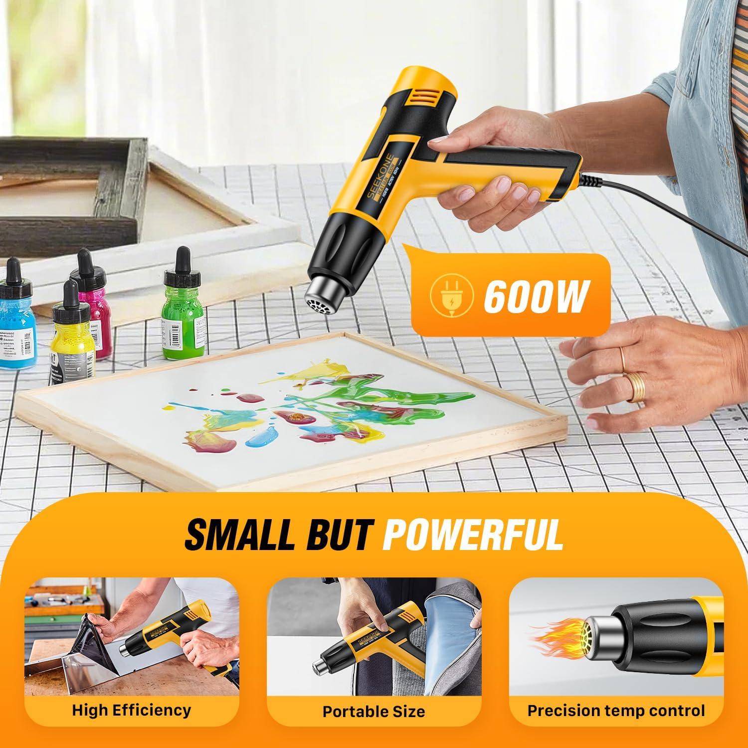 Pistola de Calor SEEKONE 600W Doble Temperatura 300-500°C