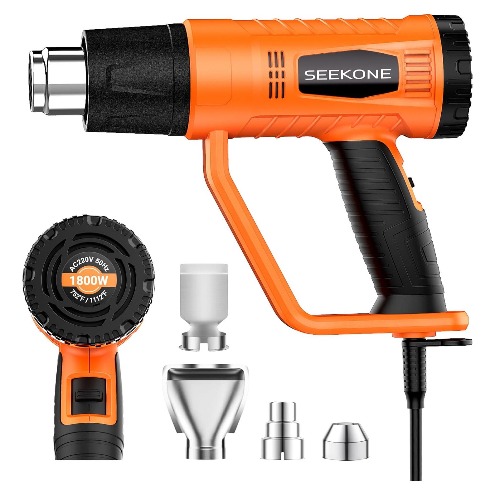 Pistola de Calor SEEKONE 1800W Doble Temperatura 752-600°C