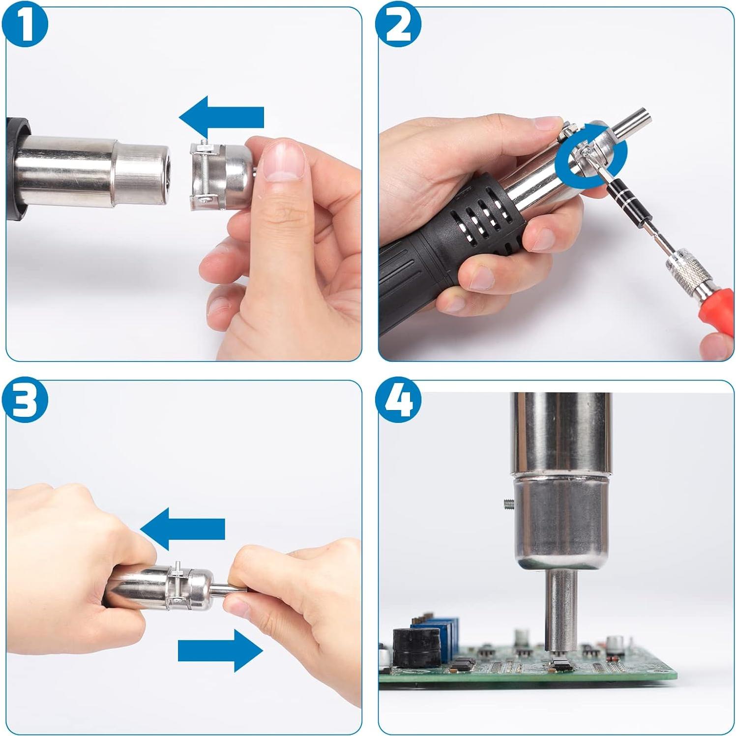 Estación de Retrabajo de Aire Caliente WEP 8858-V Compacta