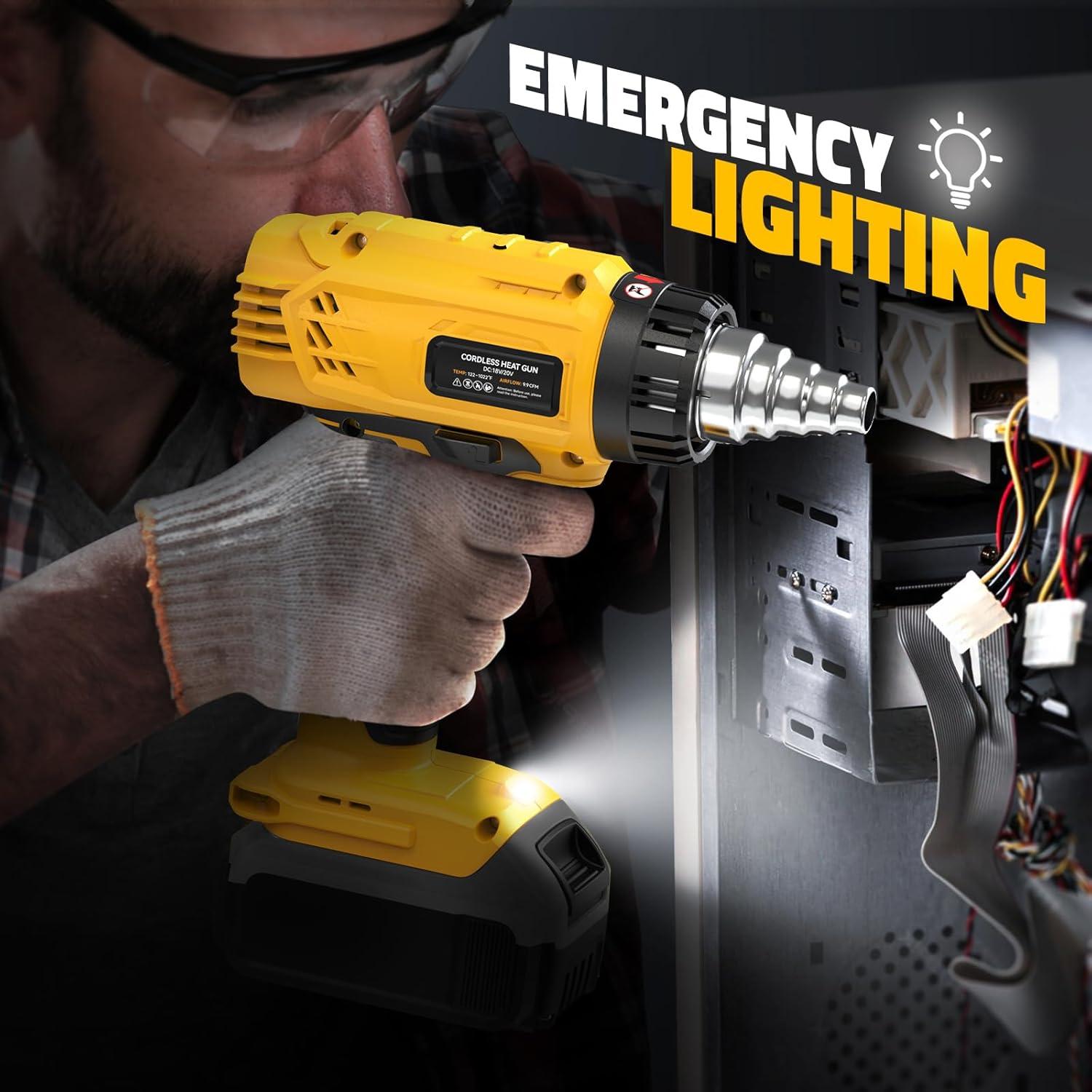 Pistola de Calor Inalámbrica Dewalt 20V 350W Control Digital