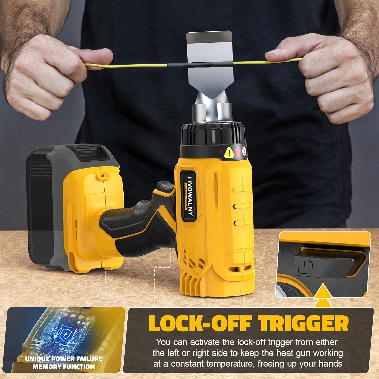 Pistola de Calor Inalámbrica Dewalt 20V 350W Control Digital