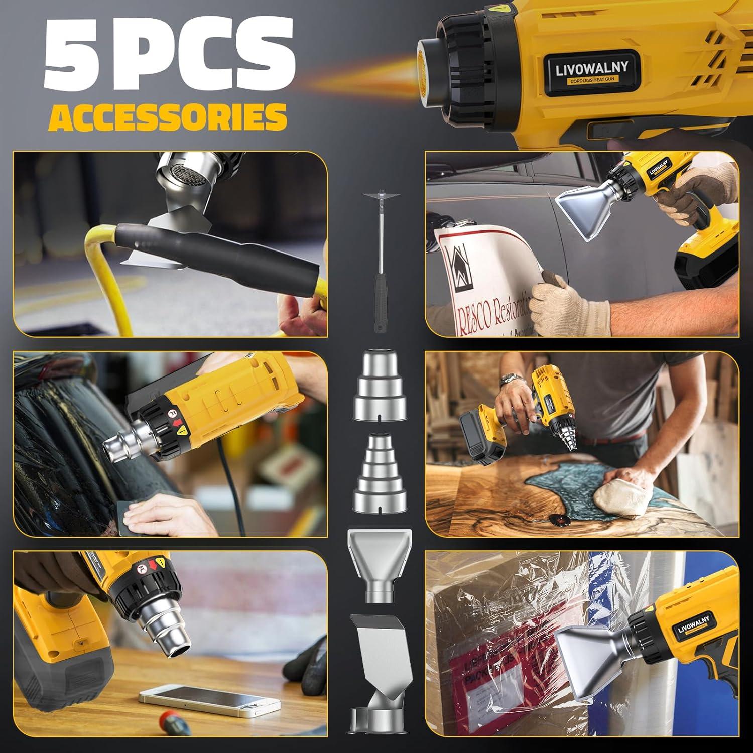 Pistola de Calor Inalámbrica Dewalt 20V 350W Control Digital