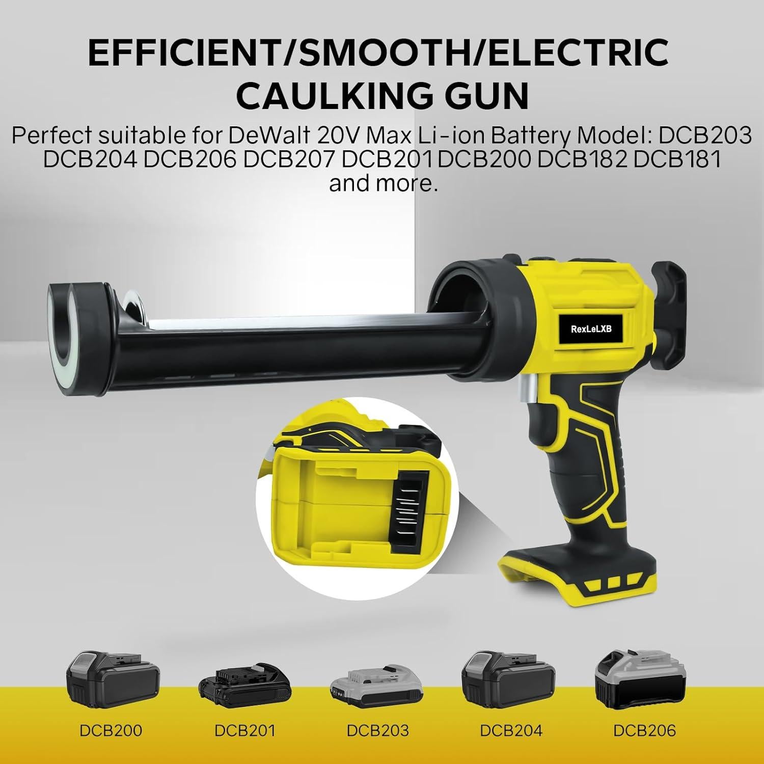 Pistola de Calafateo Inalámbrica Dewalt 20V 10oz LED 450lm