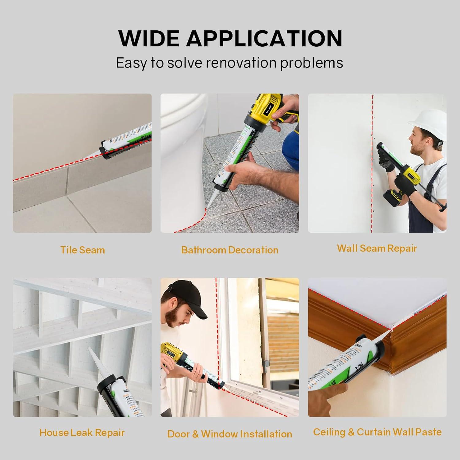 Pistola de Calafateo Inalámbrica Dewalt 20V 10oz LED 450lm