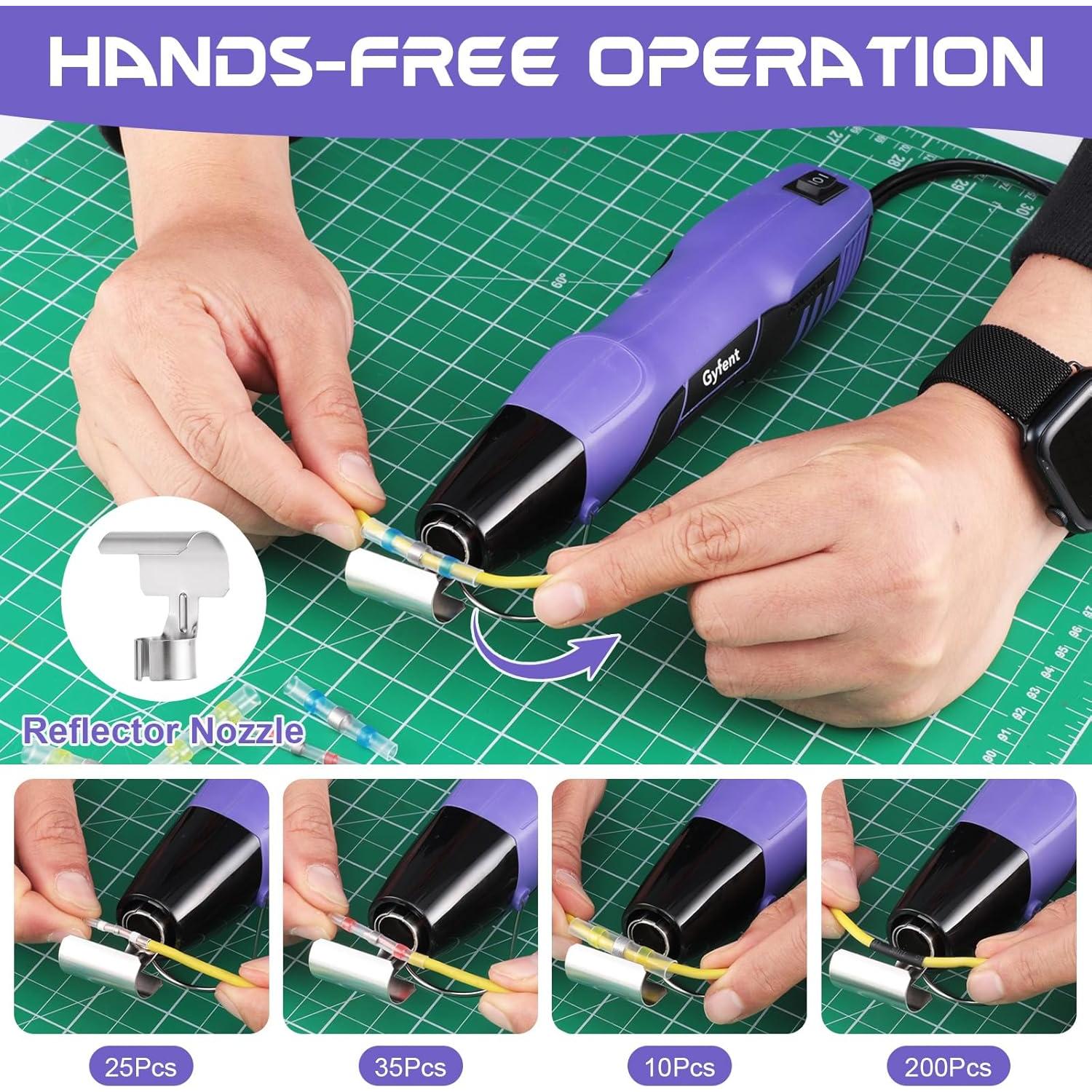 Pistola de Calor Gyfent HG1001 350W 2 Temperaturas Accesorios