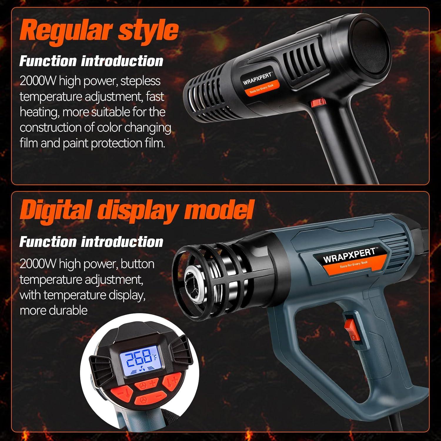 Pistola de Calor WRAPXPERT 2000W Control Temperatura 650°C