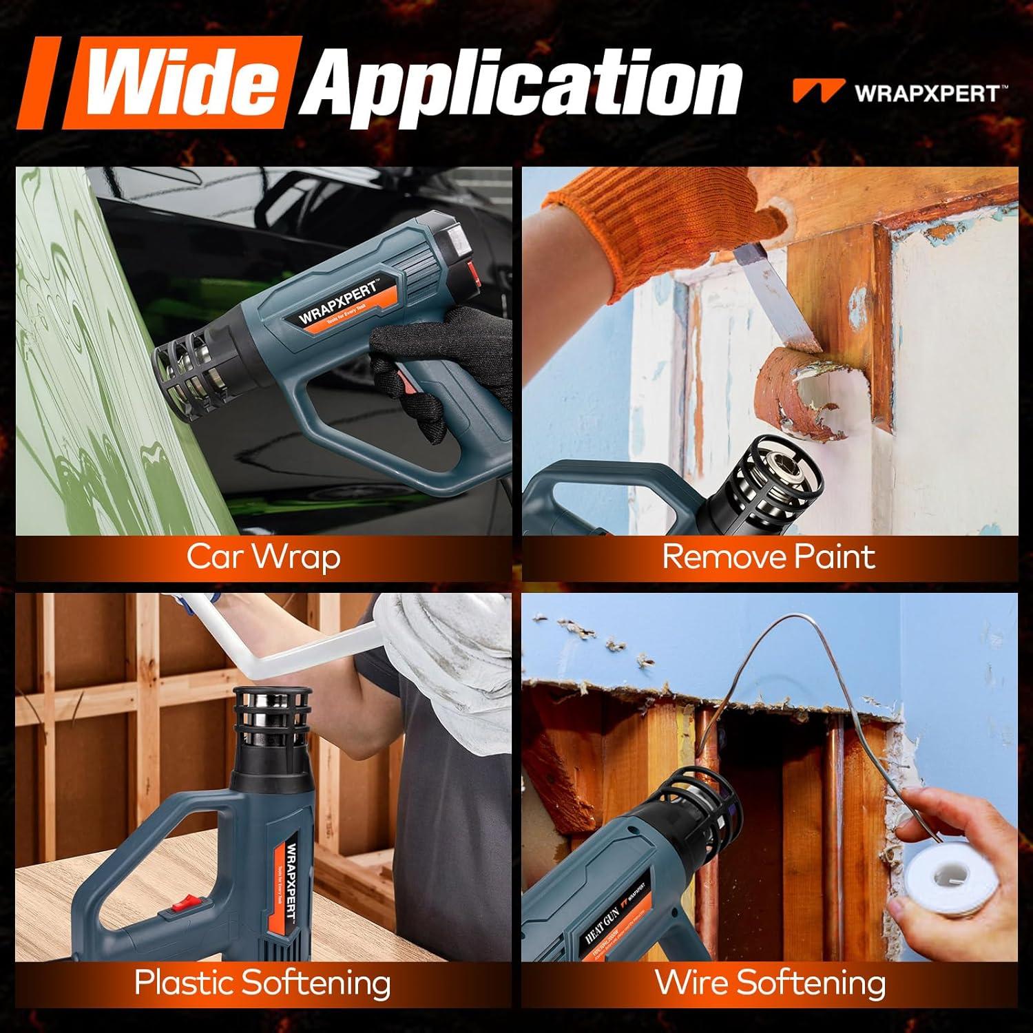 Pistola de Calor WRAPXPERT 2000W Control Temperatura 650°C