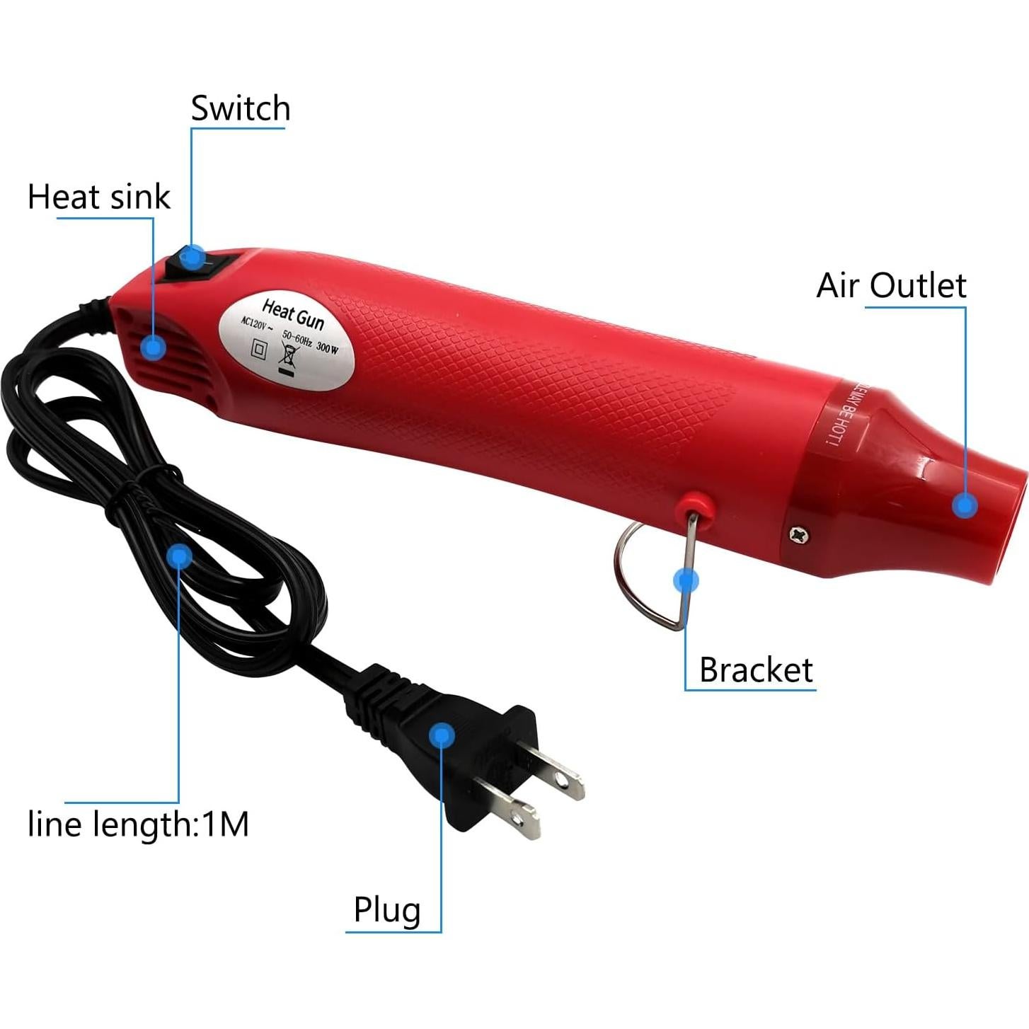 Pistola de Calor QYQRQF Mini 200°C para Manualidades DIY