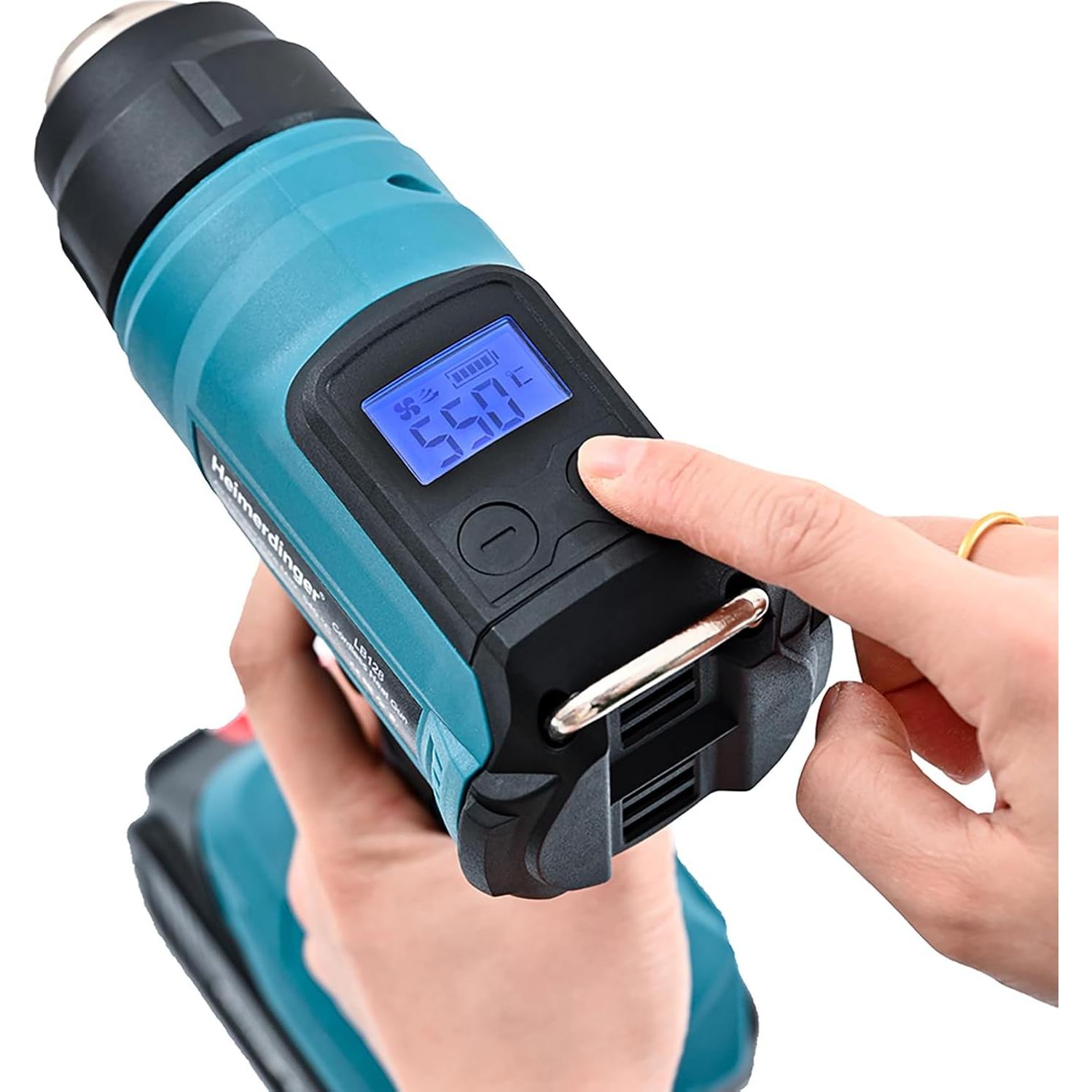 Pistola de Calor Inalámbrica Heimerdinger 650°C 3 Boquillas