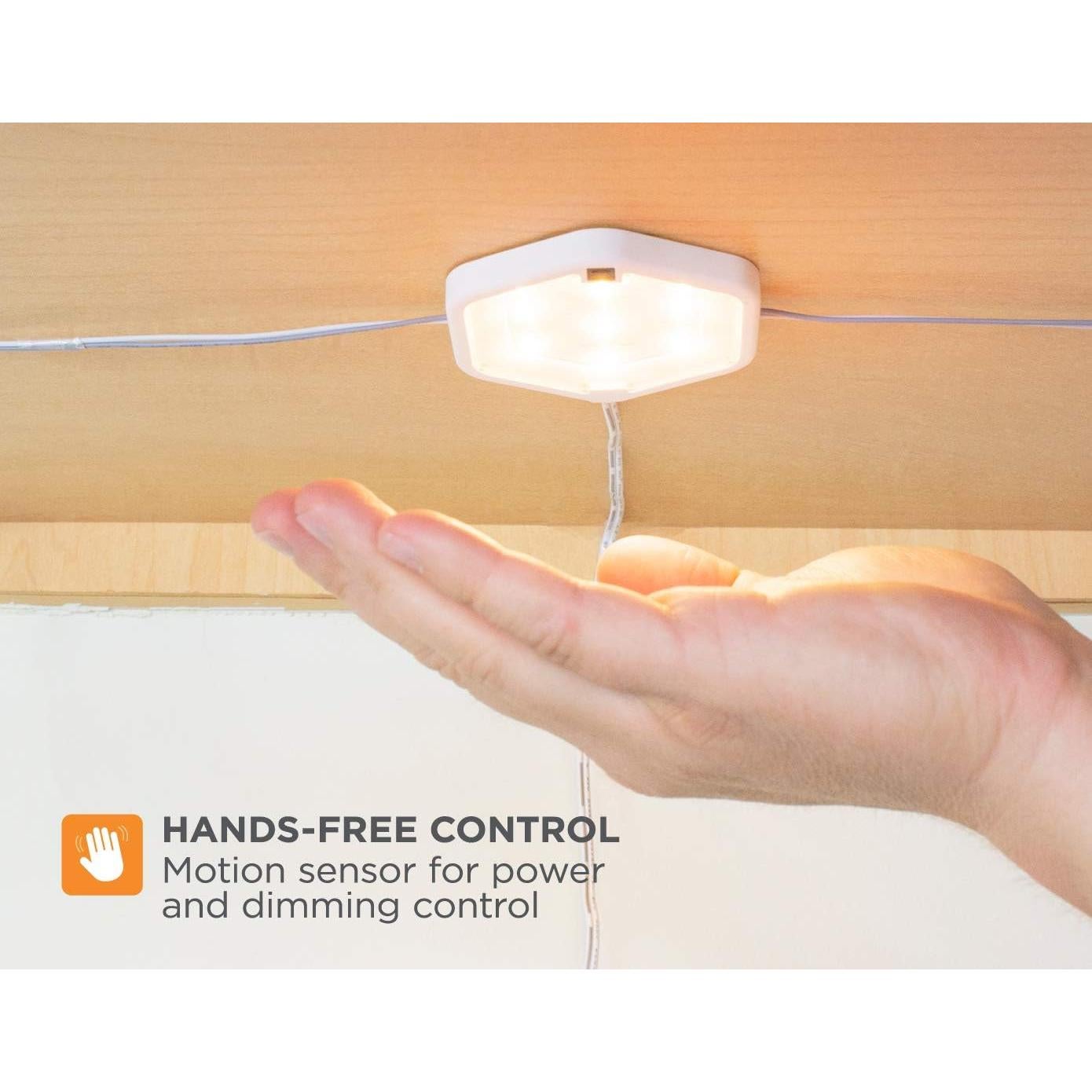 Kit de Luz LED Puck Black+Decker 5 Piezas Blanco Cálido