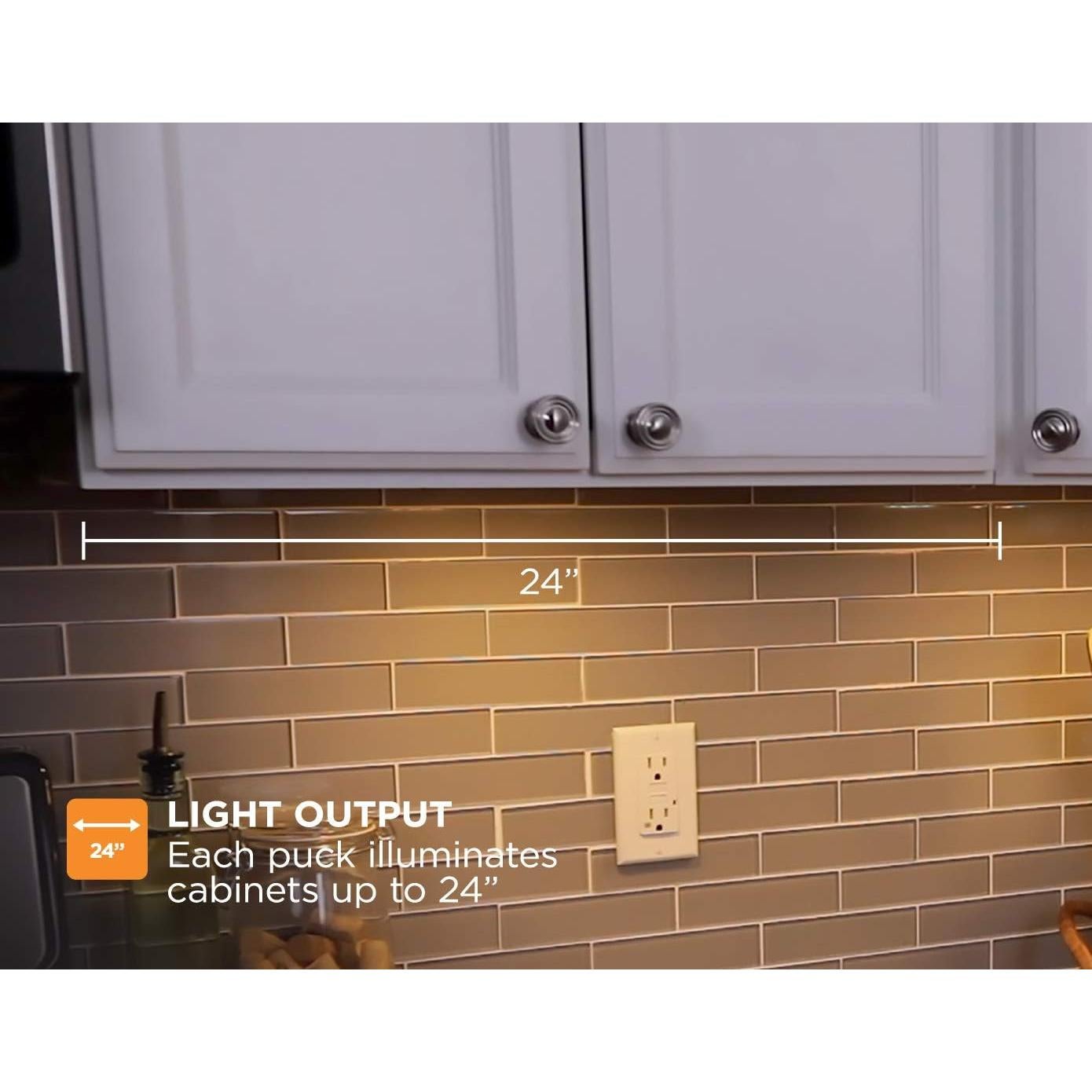 Kit de Luz LED Puck Black+Decker 5 Piezas Blanco Cálido