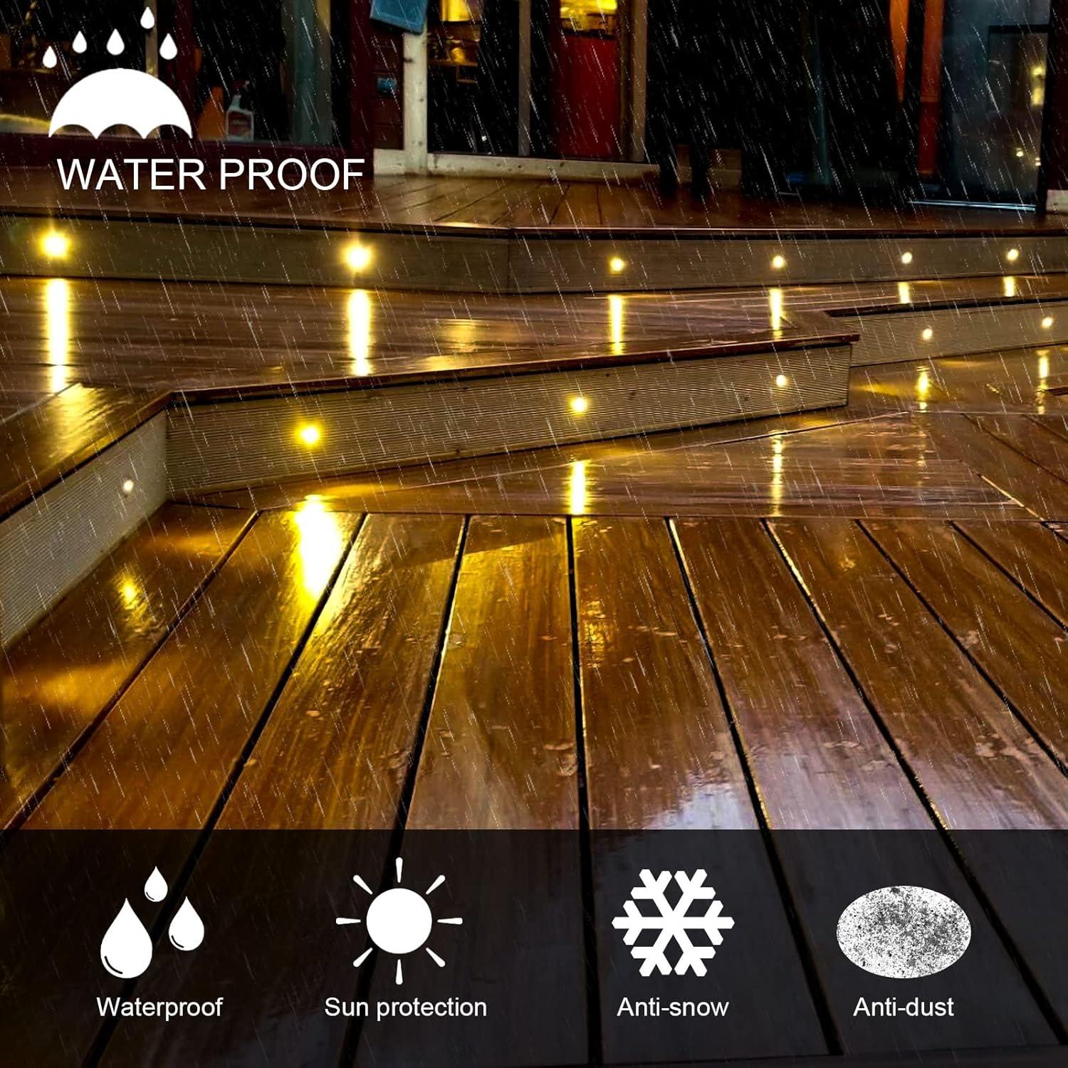 Kits de luces LED empotradas GEYUEYA 16 paquetes IP67