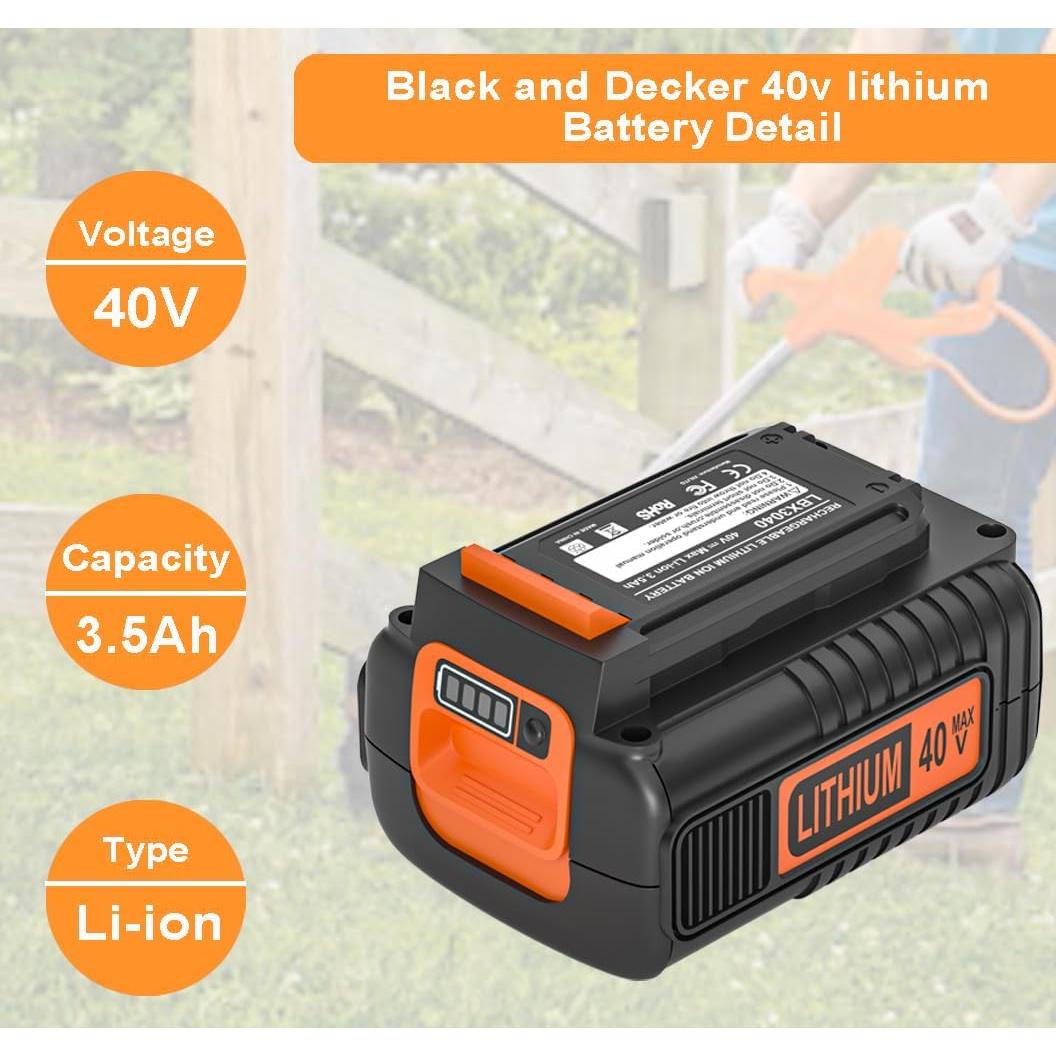 Batería de Litio 40V Black & Decker con Cargador 3500mAh