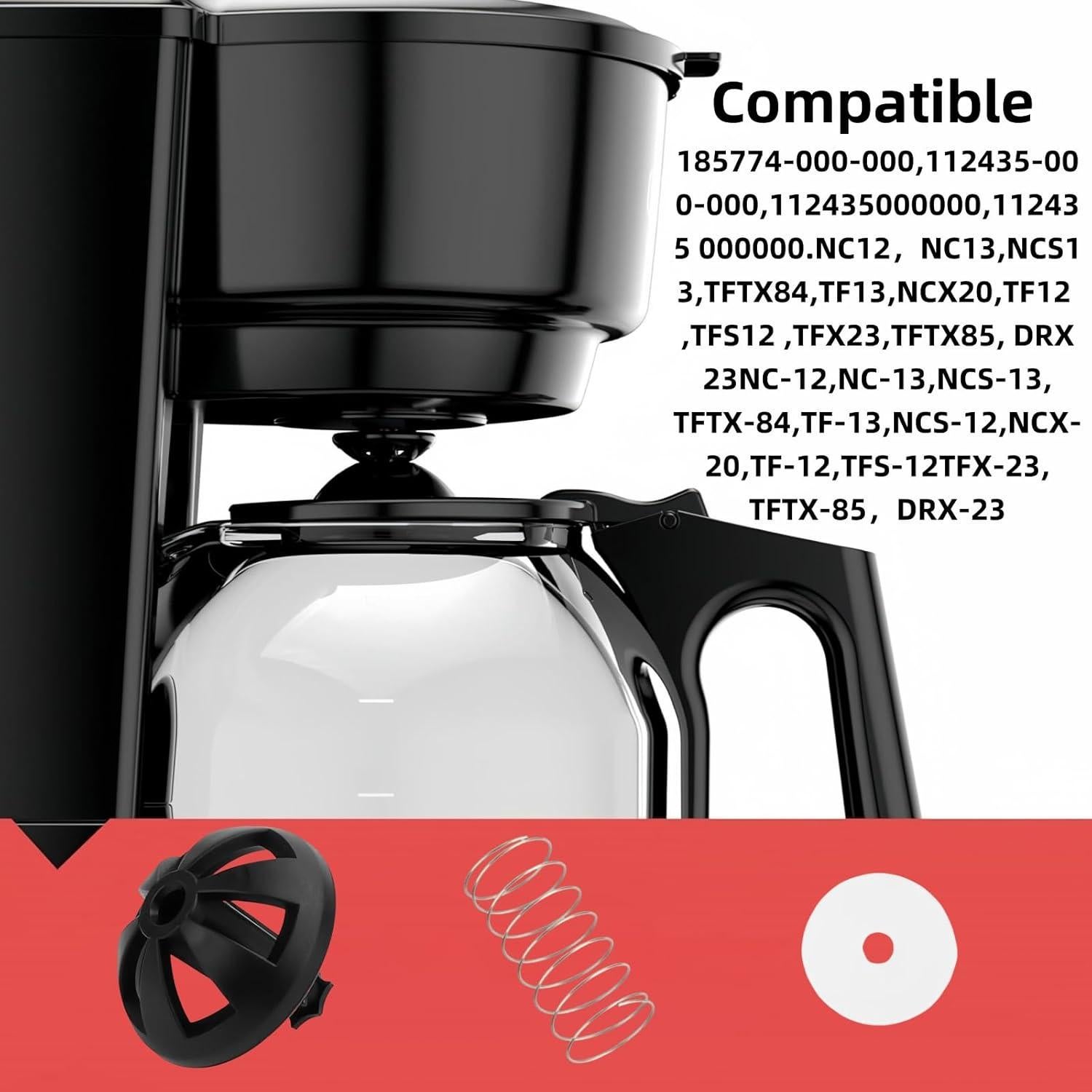 Kit de Tapones de Resorte Black+Decker para Cafeteras 4-12 Tazas