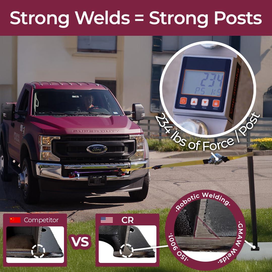 Poste de Railing de Cable CR Fence & Rail 2pcs 90 cm