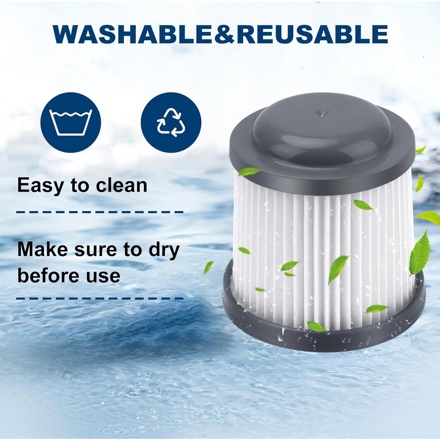 Paquete de 4 Filtros PVF110 LUXRILIX para Aspiradoras Black & Decker