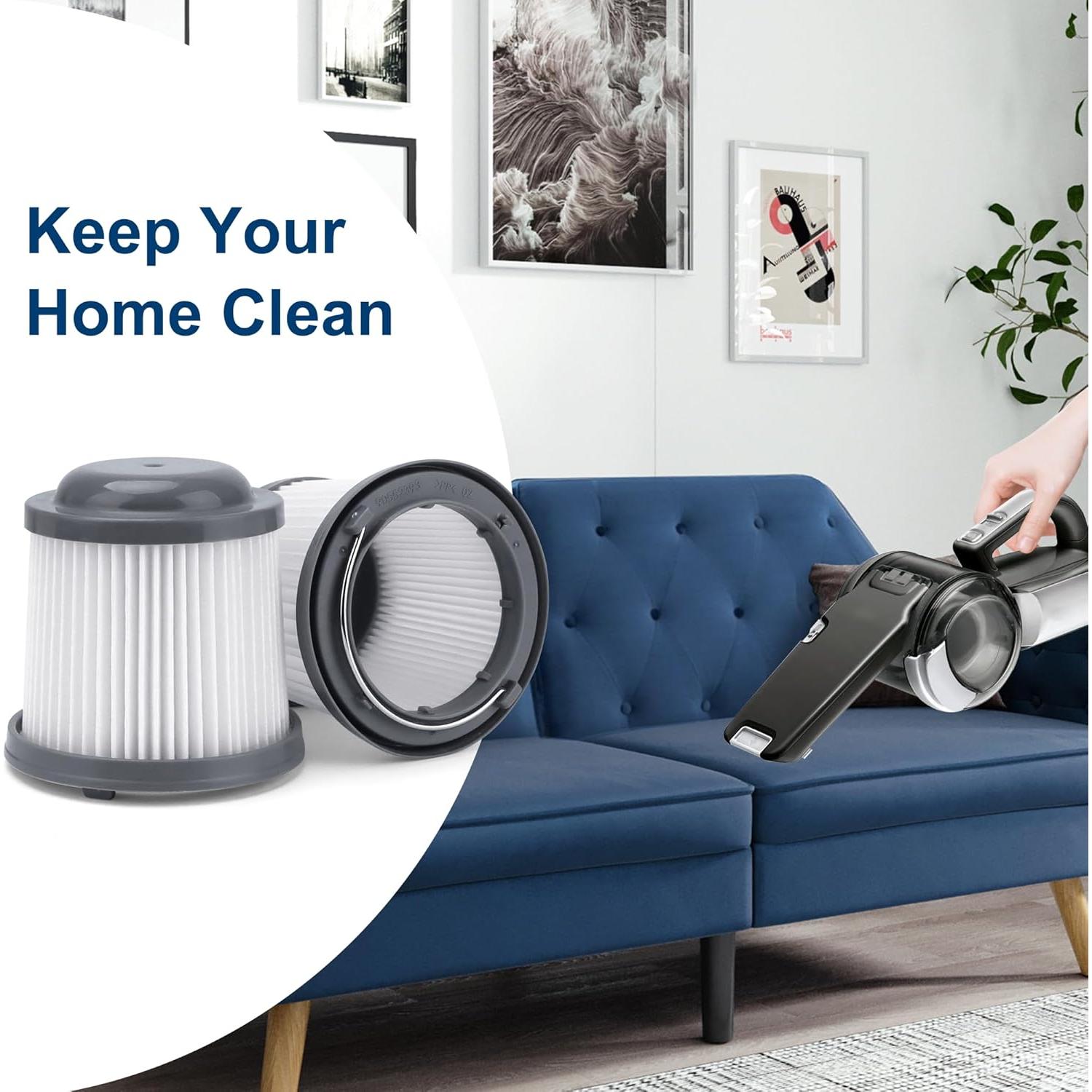 Paquete de 4 Filtros PVF110 LUXRILIX para Aspiradoras Black & Decker